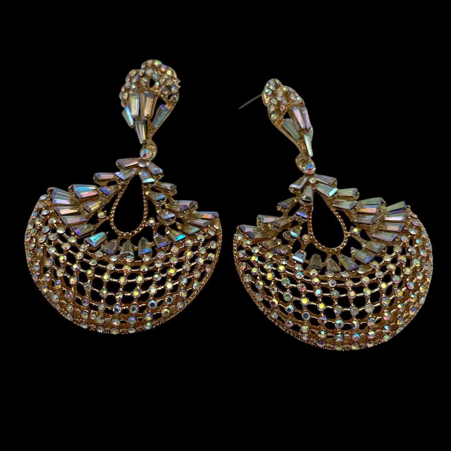 Elegant Diamante Teardrop Crystal Earrings – Glamorous Bridal Statement Jewellery