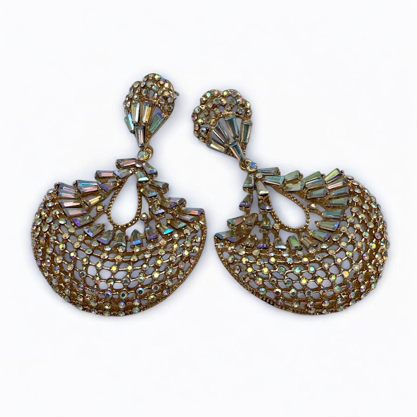Elegant Diamante Teardrop Crystal Earrings – Glamorous Bridal Statement Jewellery