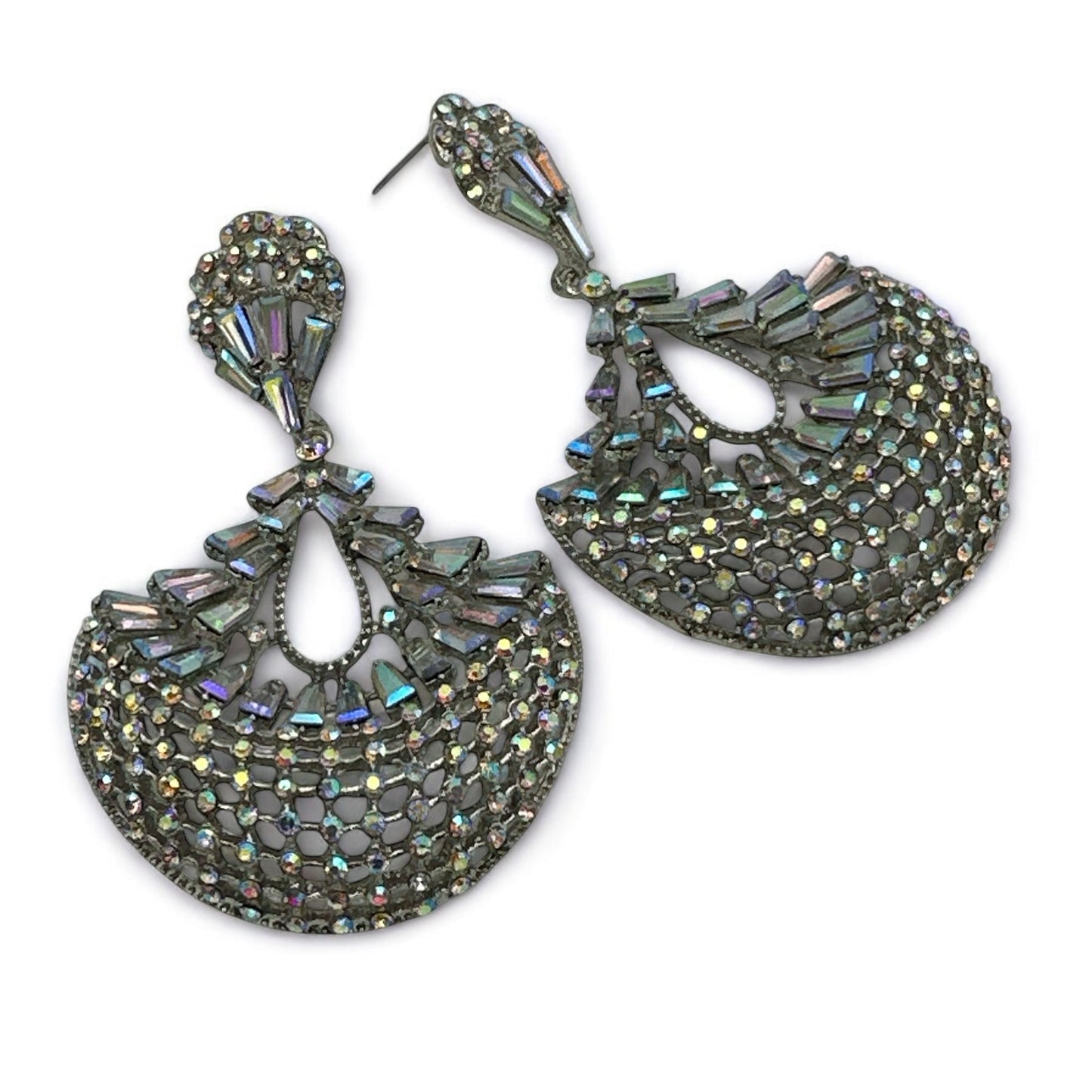 Elegant Diamante Teardrop Crystal Earrings – Glamorous Bridal Statement Jewellery