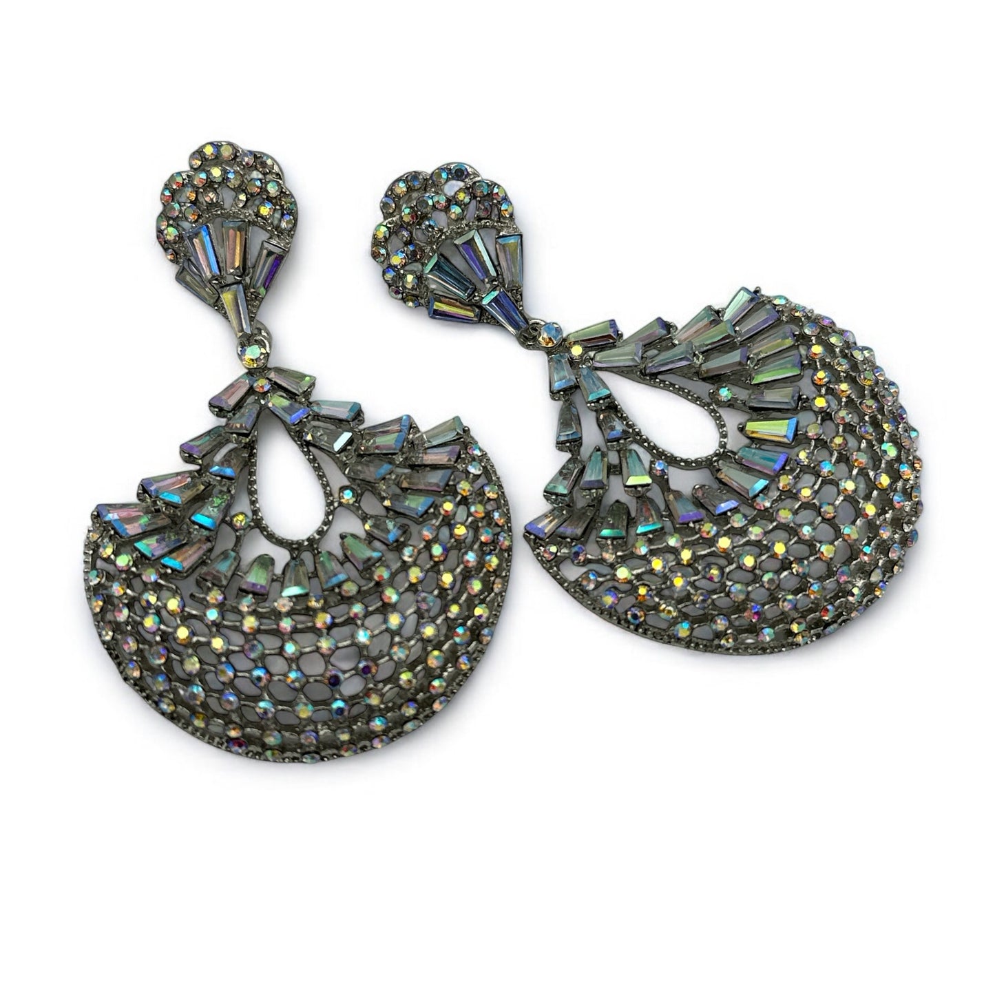 Elegant Diamante Teardrop Crystal Earrings – Glamorous Bridal Statement Jewellery