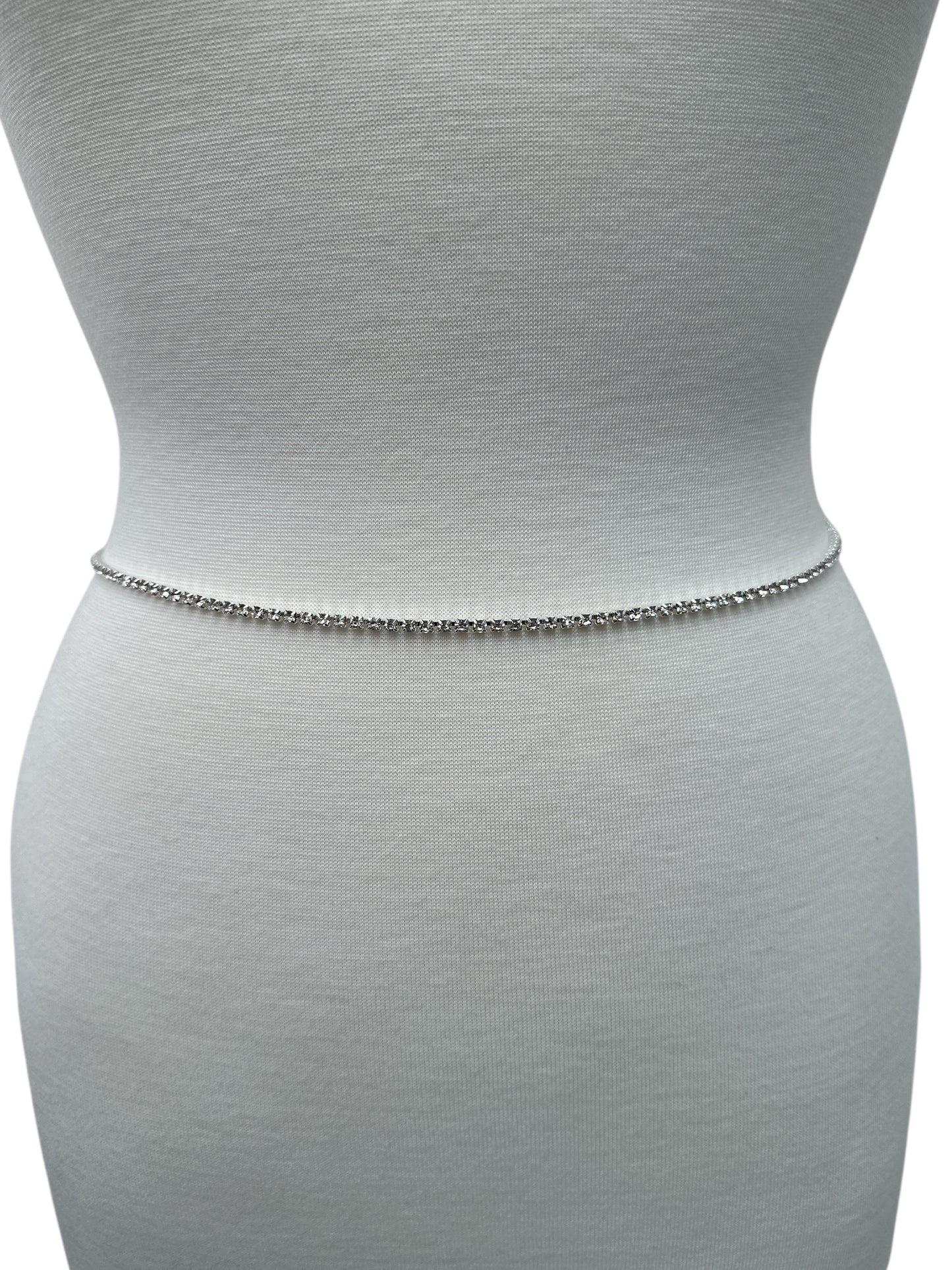 Minimalist Rhinestone Belly Chain – Gold, Silver, Black Crystal Waist Jewellery - Fatisha Boutique #