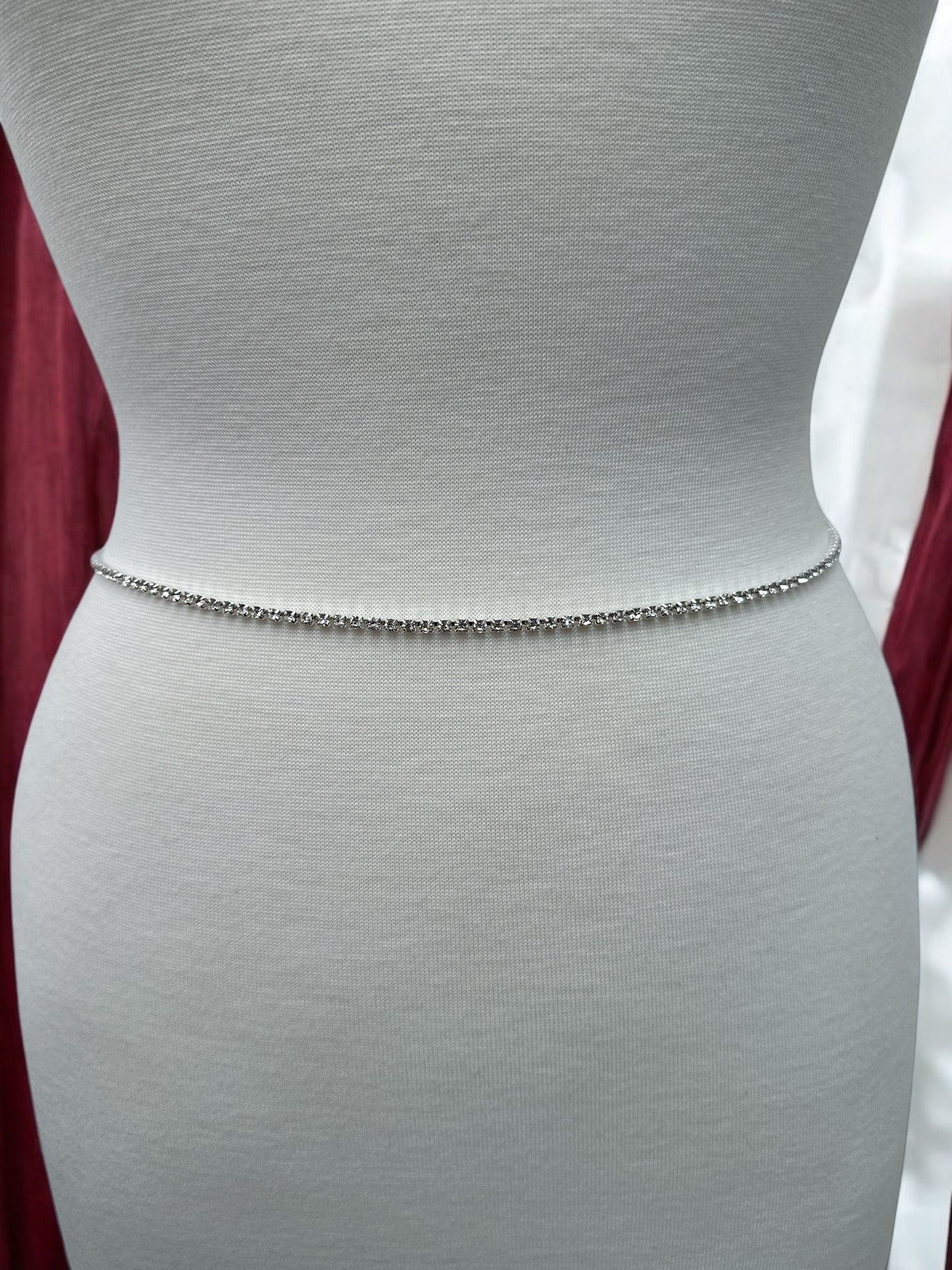 Minimalist Rhinestone Belly Chain – Gold, Silver, Black Crystal Waist Jewellery - Fatisha Boutique #