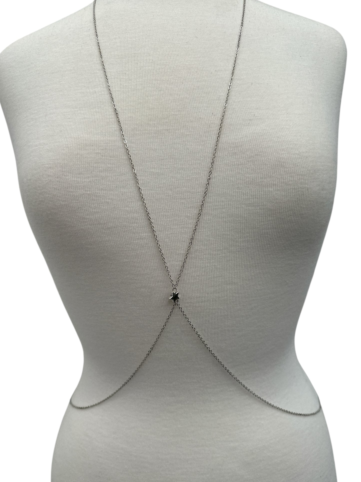 Minimalist Star Body Chain – Dainty Gold & Silver Back Chain Jewellery for Women - Fatisha Boutique #