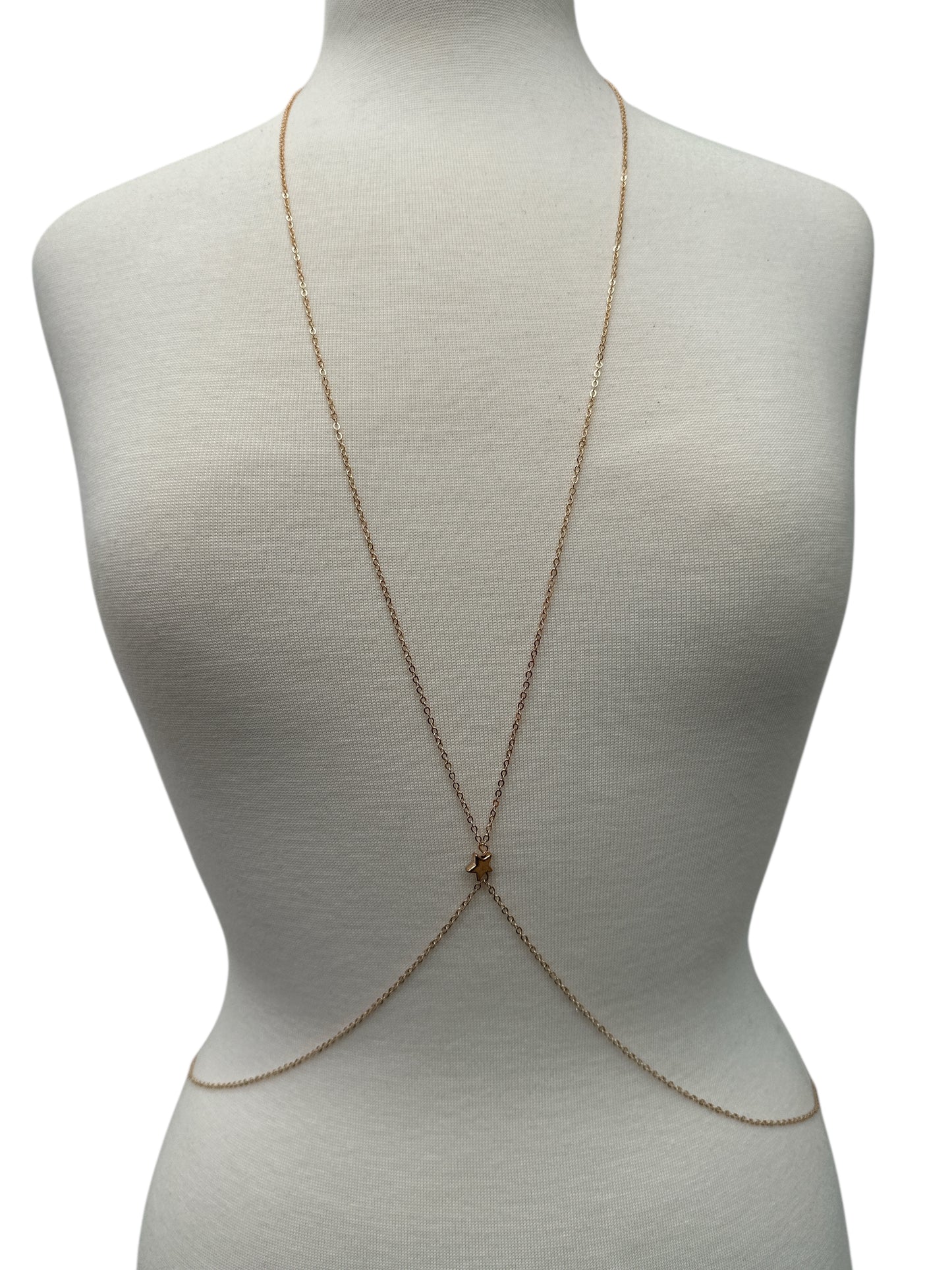 Minimalist Star Body Chain – Dainty Gold & Silver Back Chain Jewellery for Women - Fatisha Boutique #
