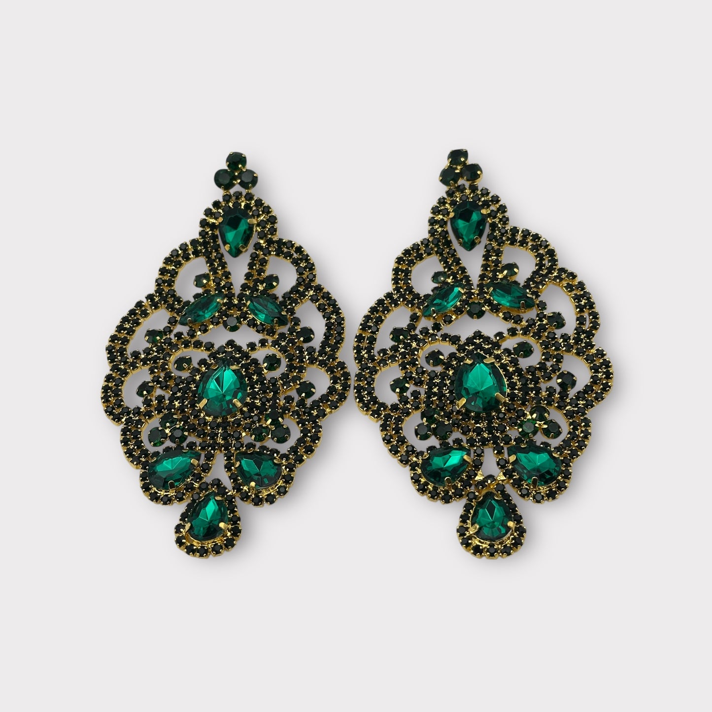 Elegant Crystal Rhinestone Dangle Earrings – 3 Colours Wedding Party Statement Jewellery UK