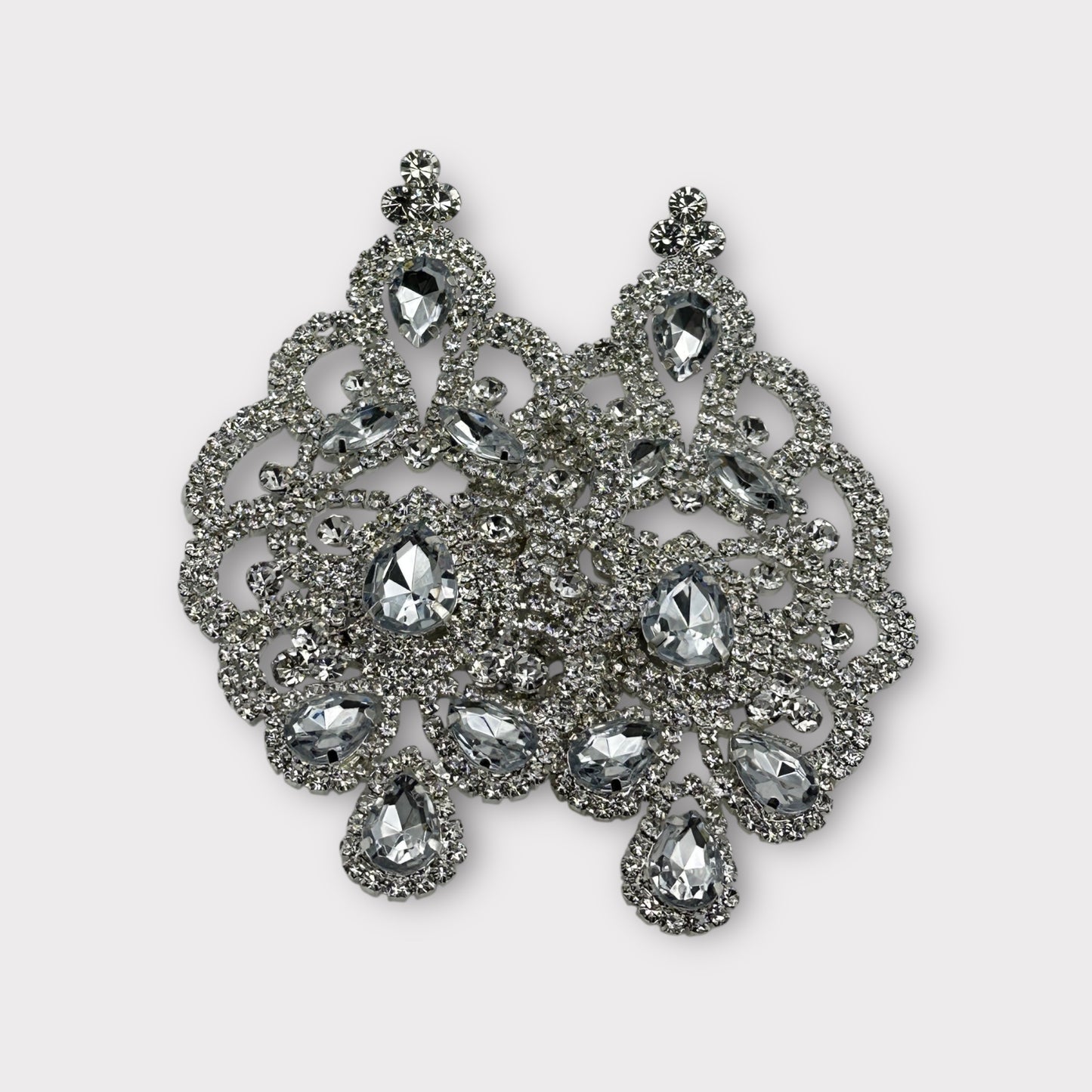 Elegant Crystal Rhinestone Dangle Earrings – 3 Colours Wedding Party Statement Jewellery UK