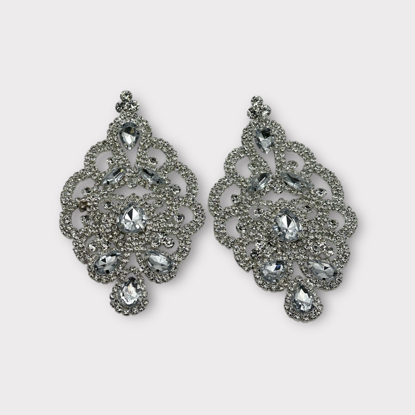 Elegant Crystal Rhinestone Dangle Earrings – 3 Colours Wedding Party Statement Jewellery UK