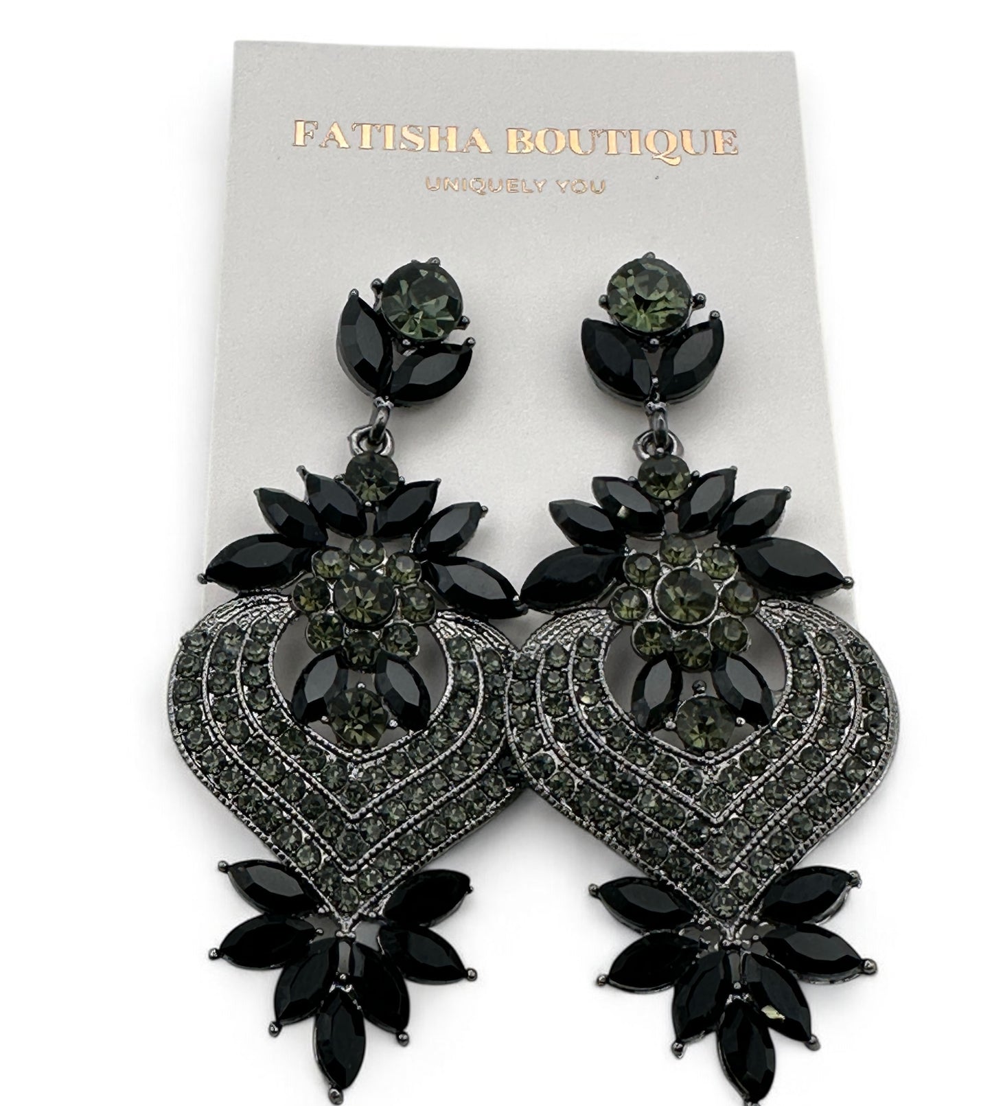 Statement Crystal Drop Earrings – Luxury Bridal & Evening Wear | Fatisha Boutique - Fatisha Boutique #