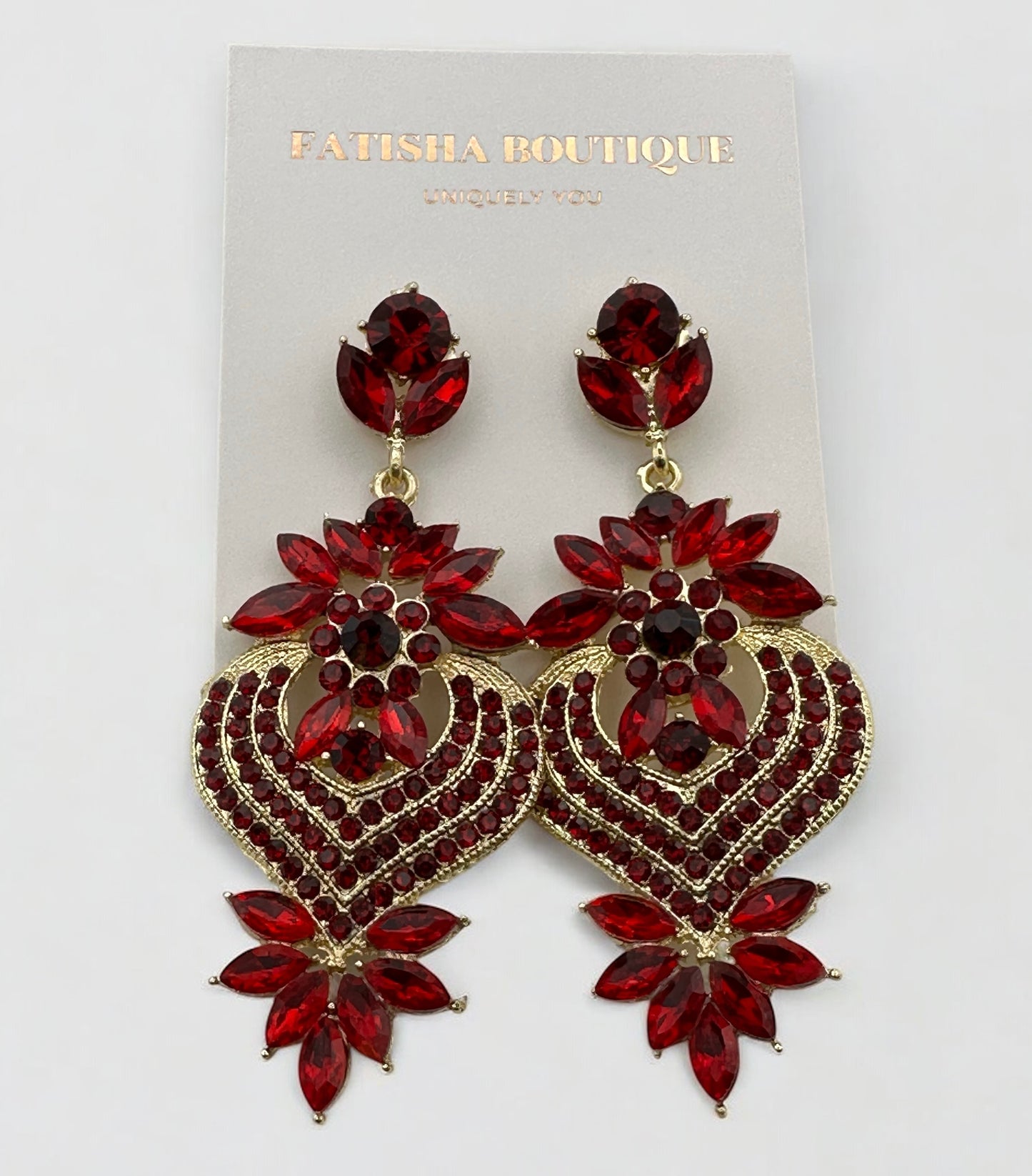 Statement Crystal Drop Earrings – Luxury Bridal & Evening Wear | Fatisha Boutique - Fatisha Boutique #