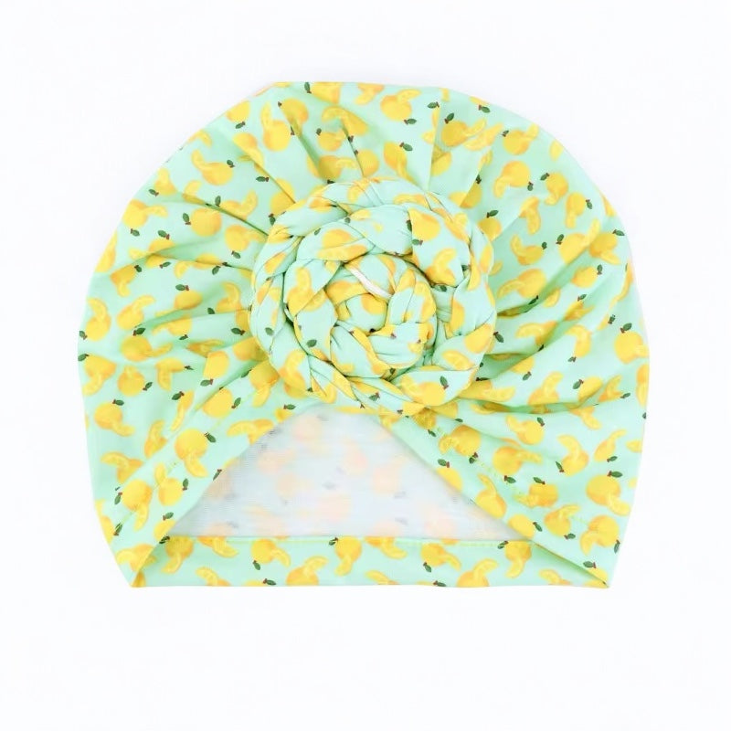 Pre-Tied Baby Turban Caps – Stretchy Cotton Caps for Girls (0–3 Yrs) - Fatisha Boutique #
