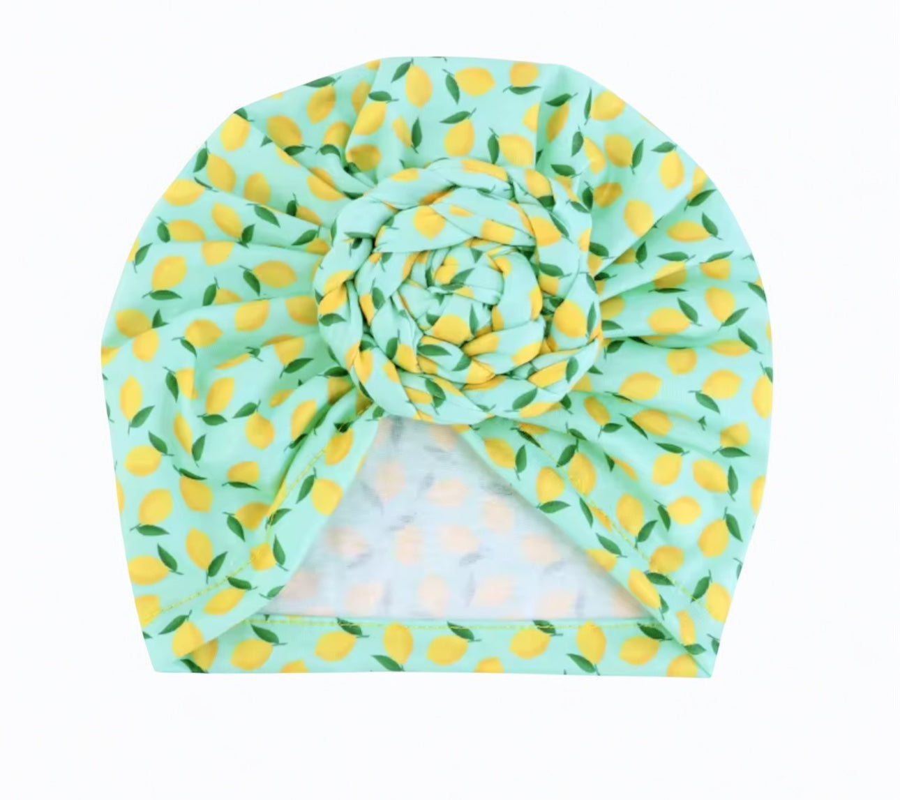 Pre-Tied Baby Turban Caps – Stretchy Cotton Caps for Girls (0–3 Yrs) - Fatisha Boutique #