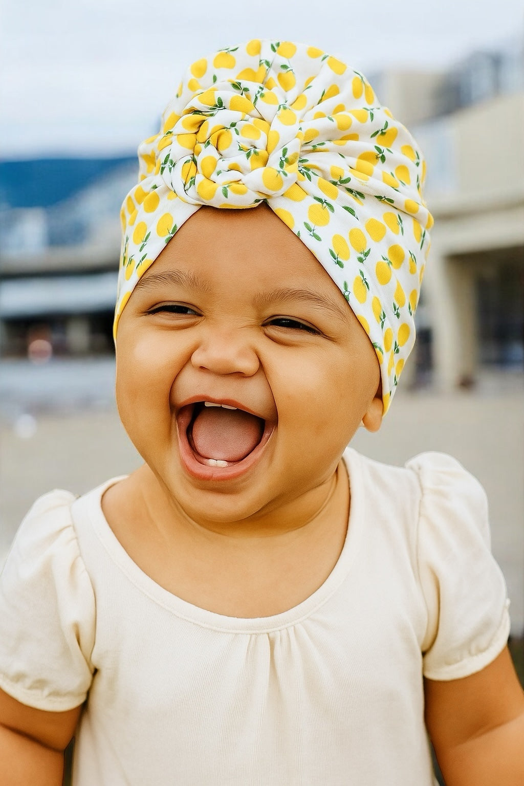 Pre-Tied Baby Turban Caps – Stretchy Cotton Caps for Girls (0–3 Yrs) - Fatisha Boutique #