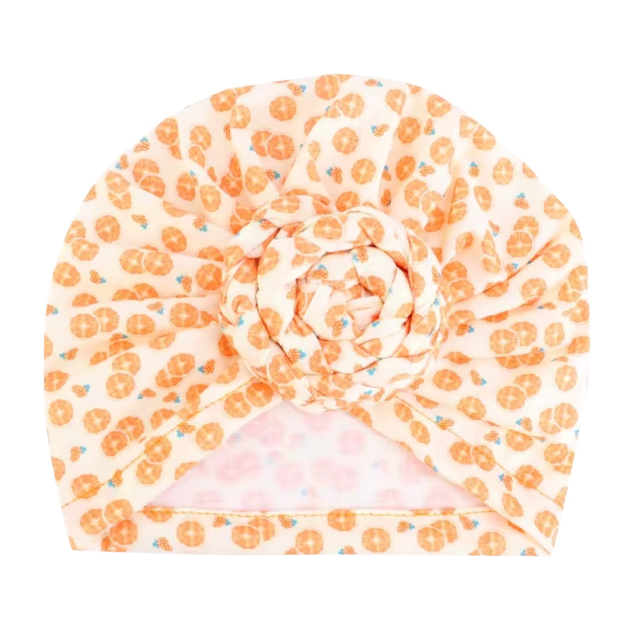 Pre-Tied Baby Turban Caps – Stretchy Cotton Caps for Girls (0–3 Yrs) - Fatisha Boutique #