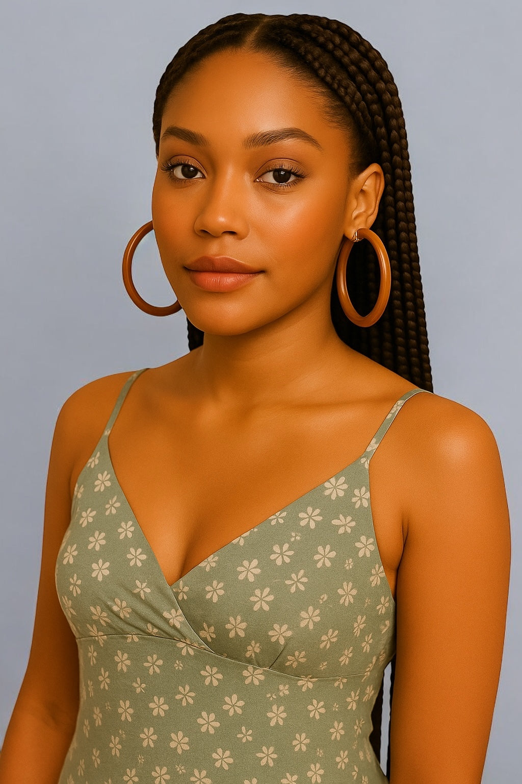 Bohemian 8CM Colourful Hoop Earrings – Lightweight Trendy Statement Jewellery - Fatisha Boutique #