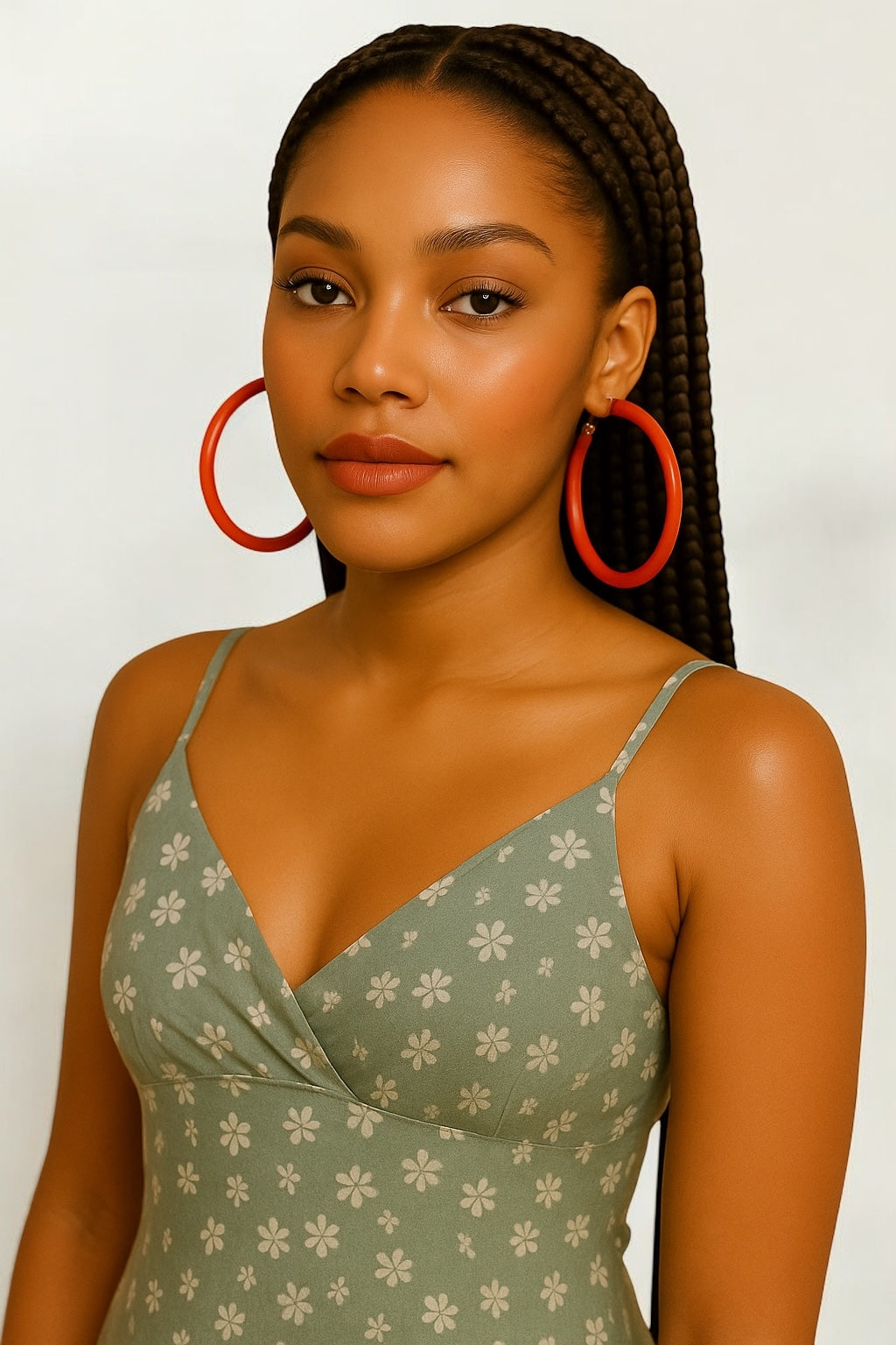 Bohemian 8CM Colourful Hoop Earrings – Lightweight Trendy Statement Jewellery - Fatisha Boutique #