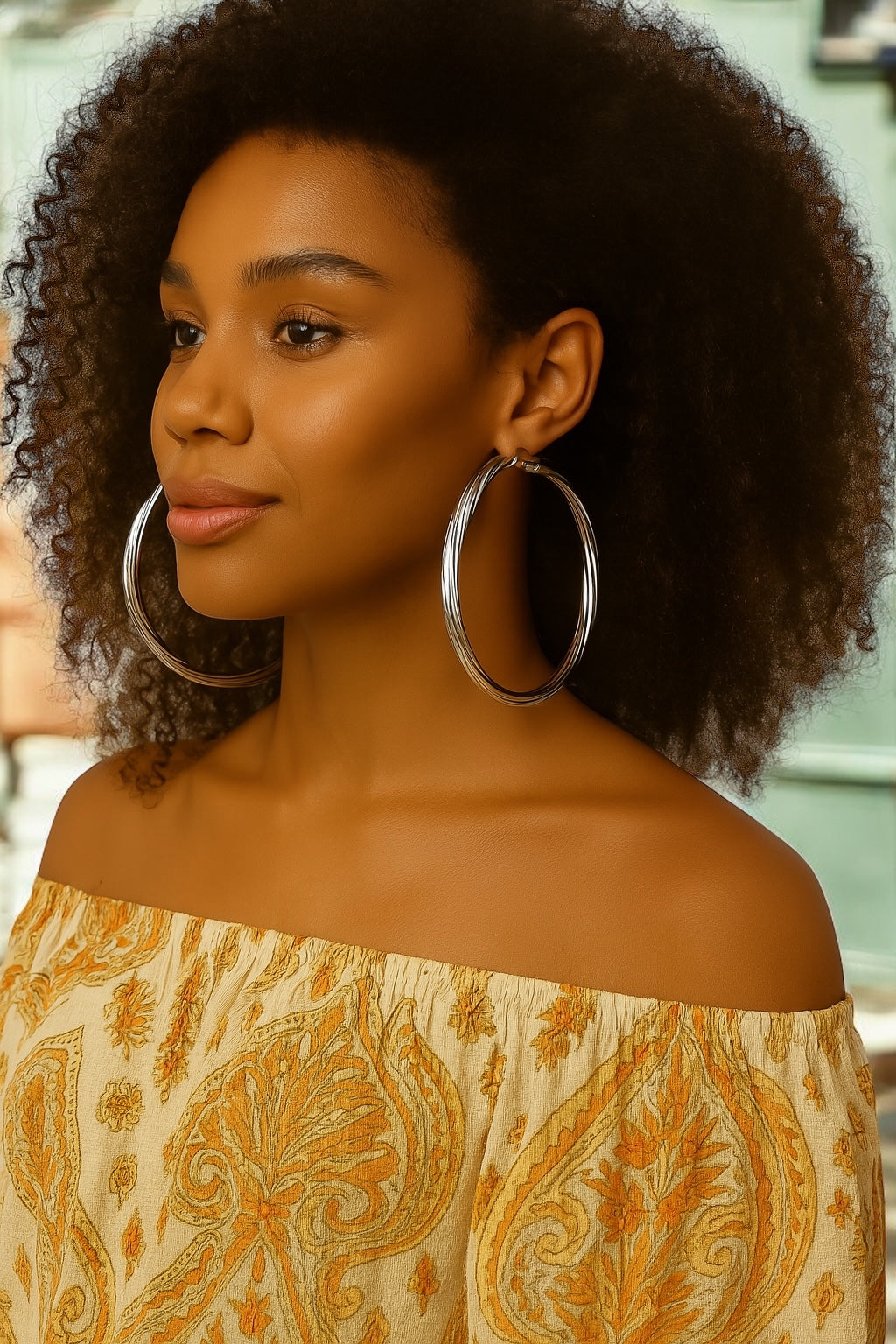 Bold Chunky 9cm Large Hoop Statement Earrings – Gold & Silver Styles - Fatisha Boutique #