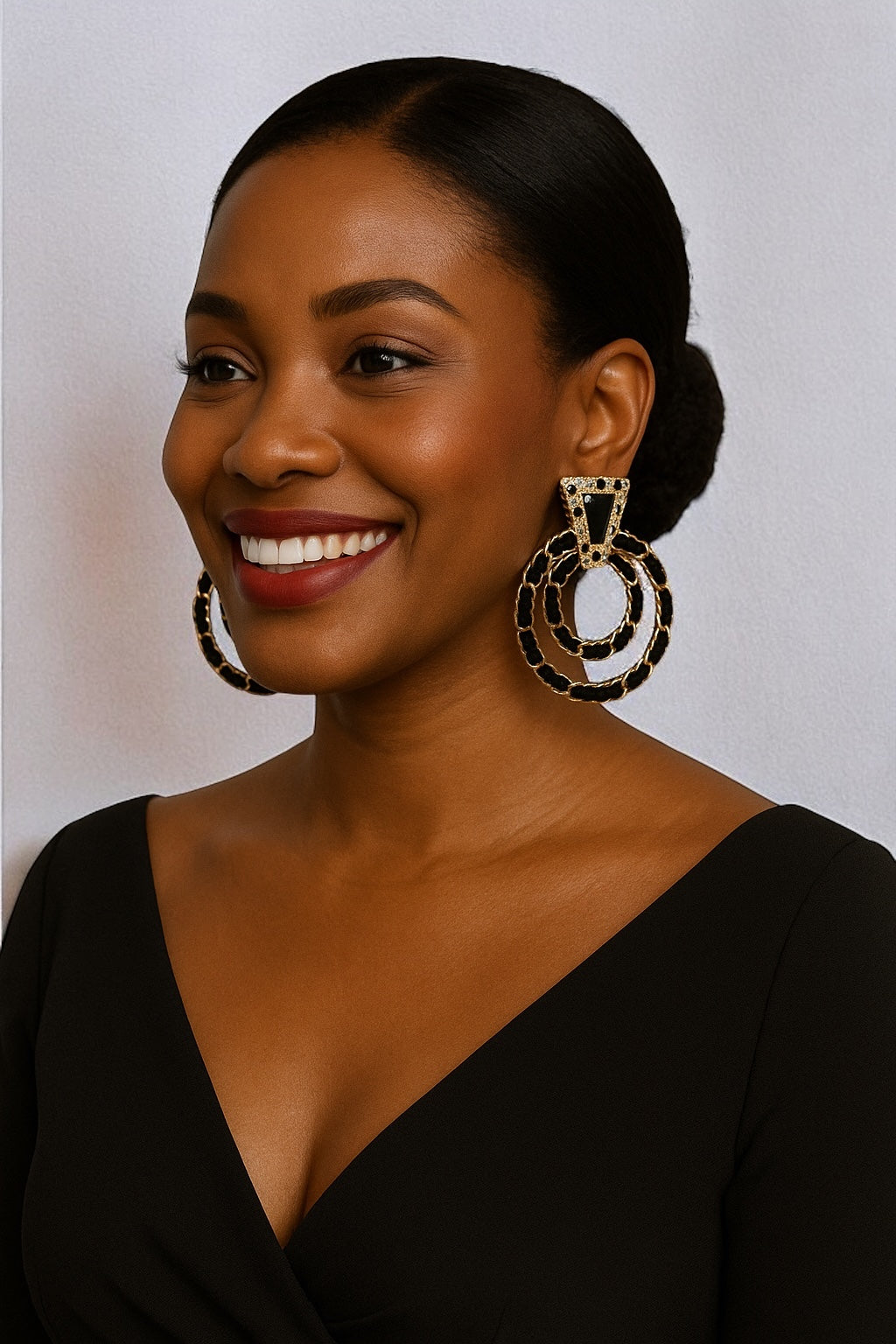Elegant Bohemian Double Hoop Knot Earrings – Chic Stud Statement Jewellery - Fatisha Boutique #
