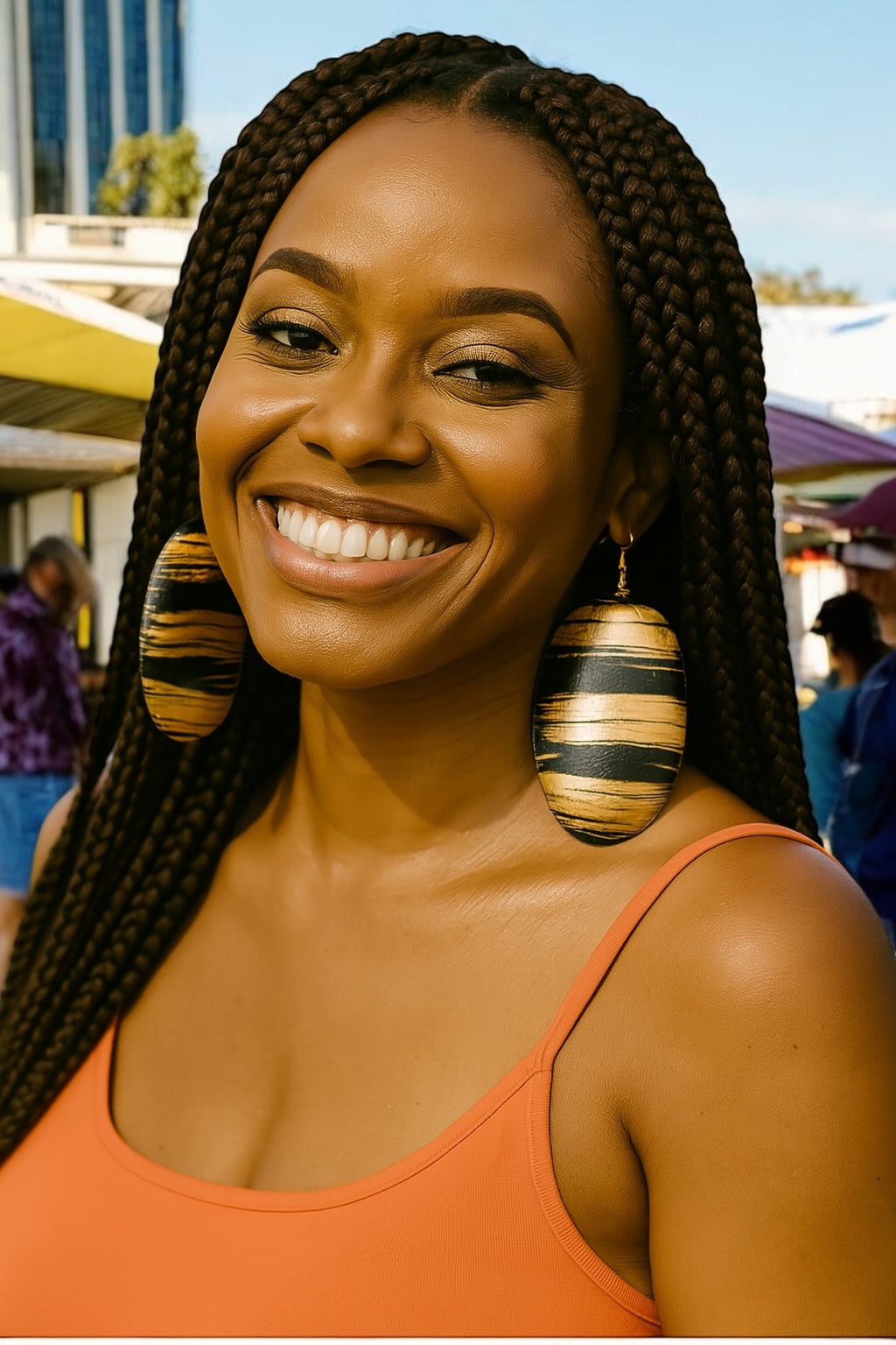Handcrafted Wooden Earrings Collection – Boho, Ethnic, Lightweight, Eco-Friendly Jewellery - Fatisha Boutique #