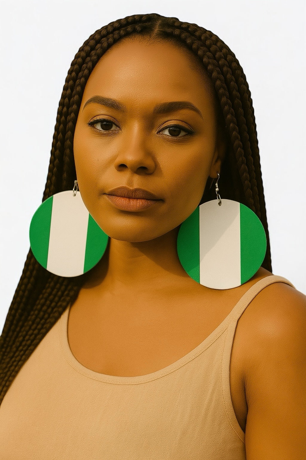 West African Flag Print Dangle Earrings – Ghana, Nigeria, Liberia & More Statement Jewellery - Fatisha Boutique #