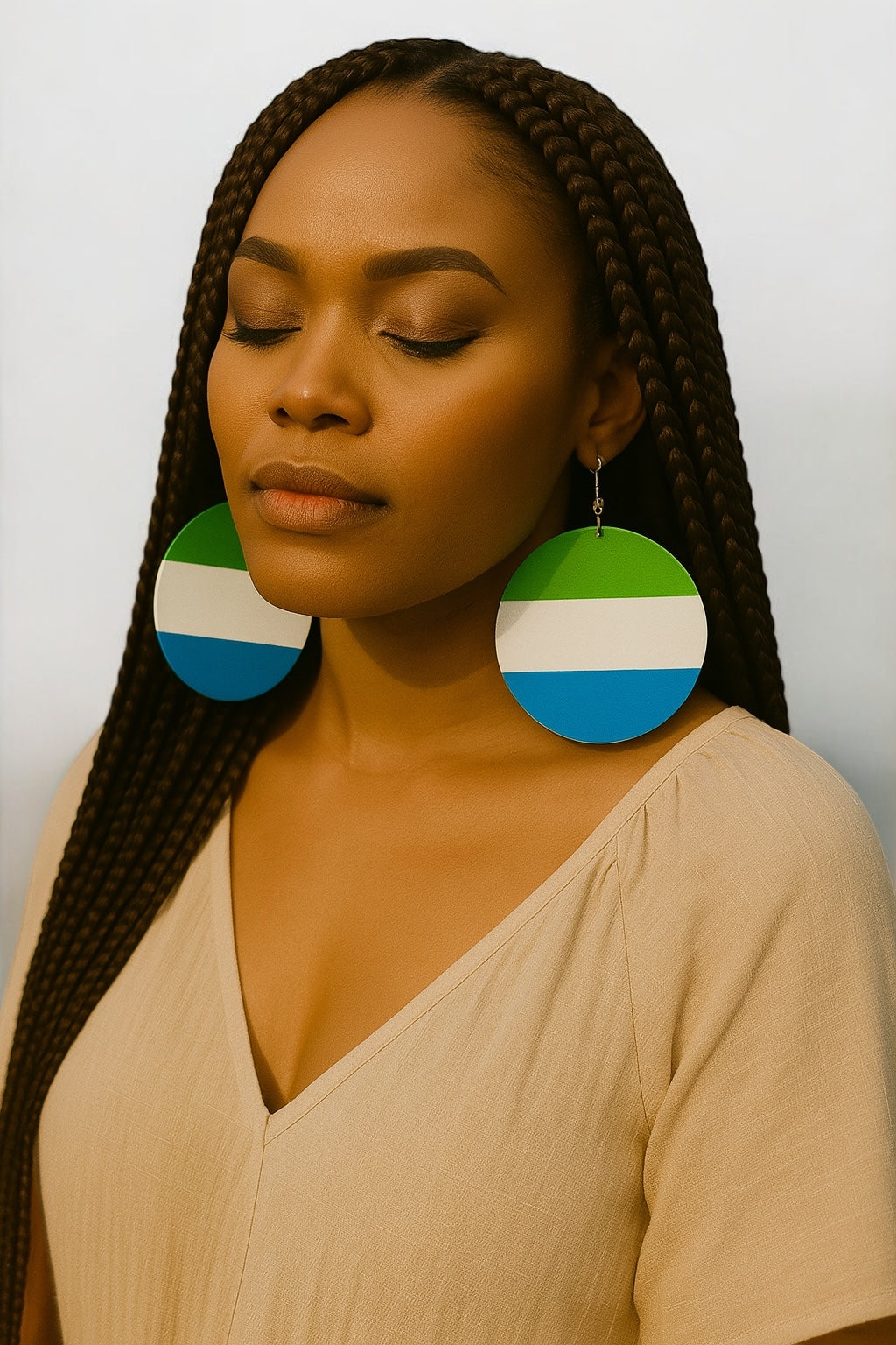 West African Flag Print Dangle Earrings – Ghana, Nigeria, Liberia & More Statement Jewellery - Fatisha Boutique #