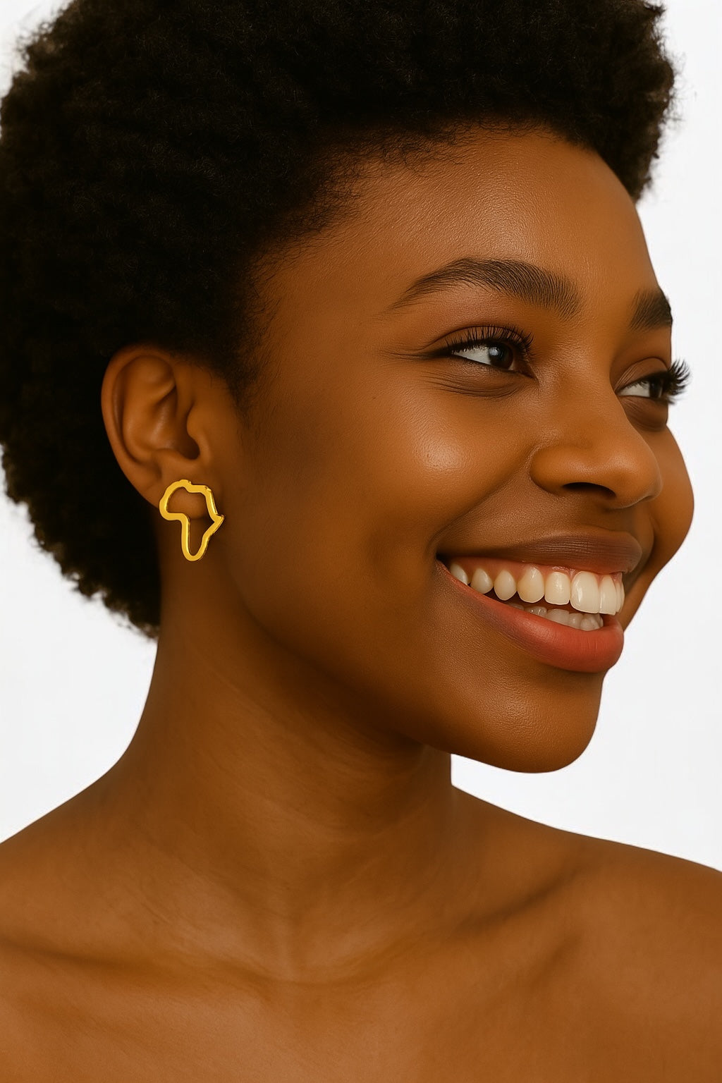 Small African Map Stud Earrings – Stainless Steel, Gold & Silver Options | UK Seller - Fatisha Boutique #