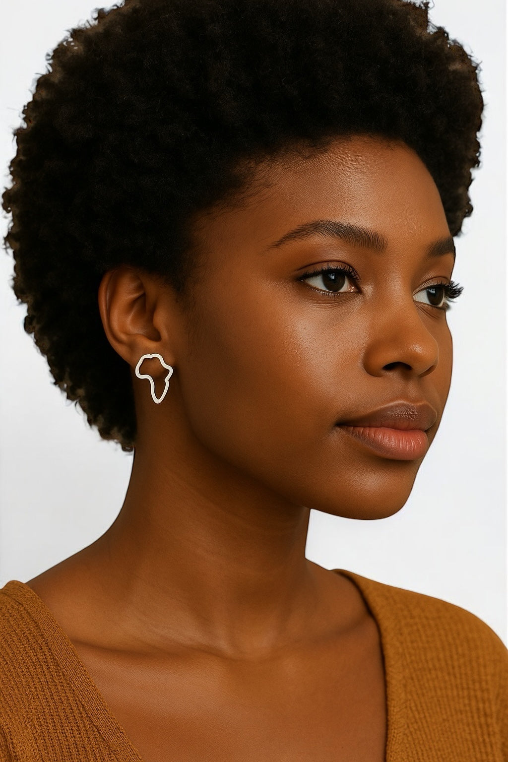Small African Map Stud Earrings – Stainless Steel, Gold & Silver Options | UK Seller - Fatisha Boutique #