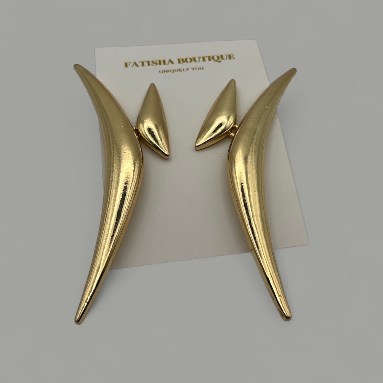 Bold Sculptural Gold & Silver Statement Earrings – Modern Avant-Garde Jewellery - Fatisha Boutique #