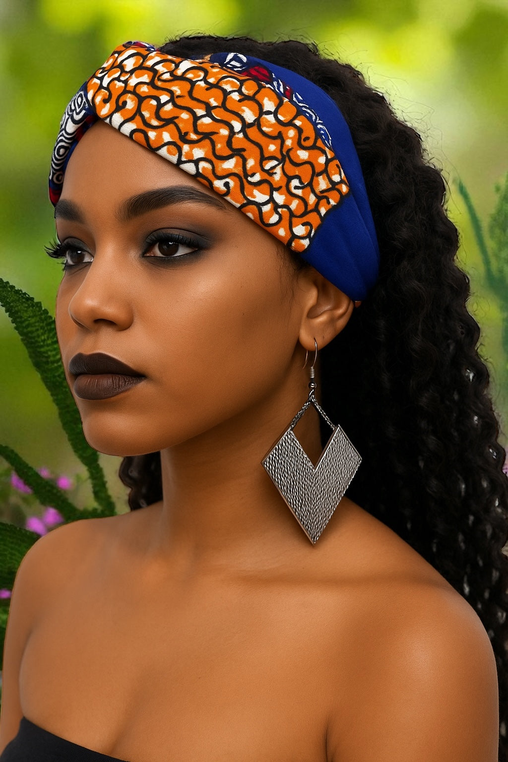 Ankara African Print Headband – Elastic Turban Style Hair Accessory - Fatisha Boutique #