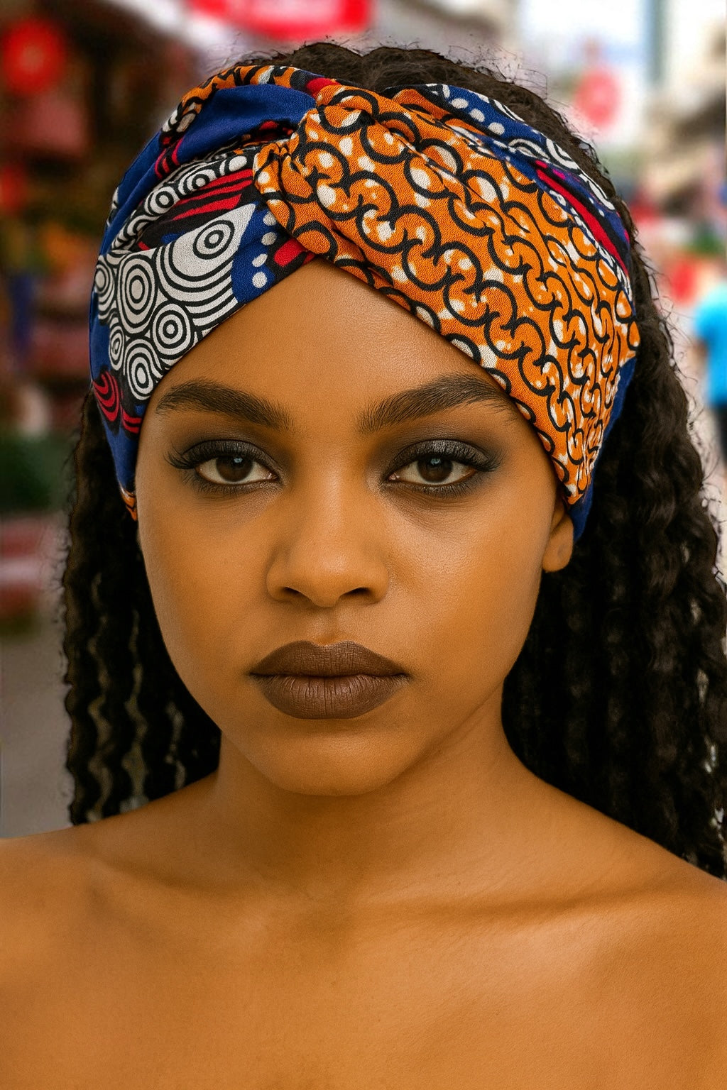 Ankara African Print Headband – Elastic Turban Style Hair Accessory - Fatisha Boutique #