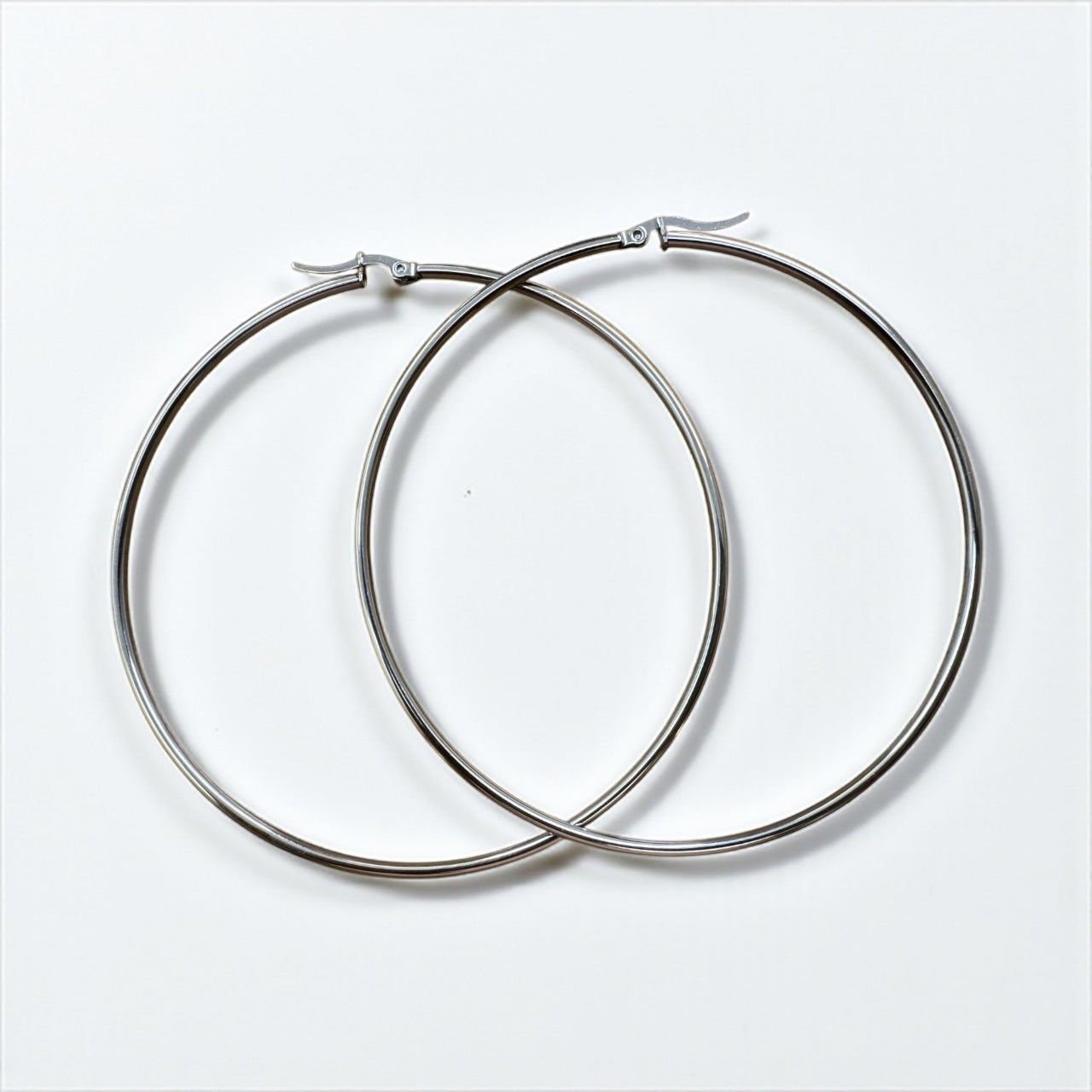 8CM Stainless Steel Hoop Earrings – Bold Lightweight Statement Hoops - Fatisha Boutique #
