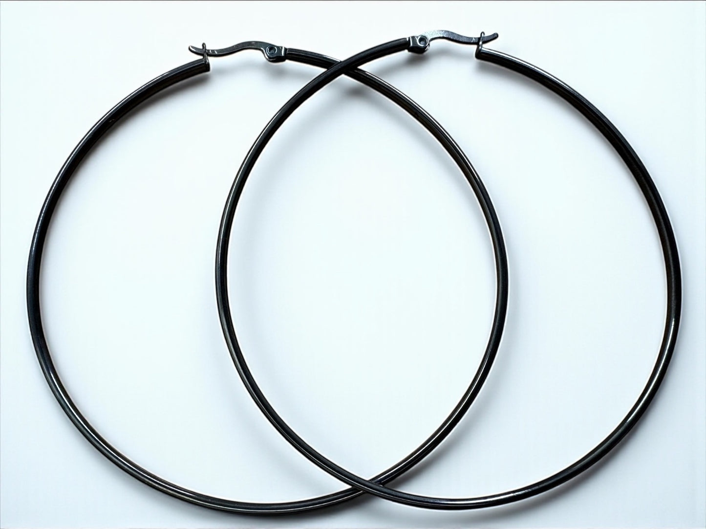 8CM Stainless Steel Hoop Earrings – Bold Lightweight Statement Hoops - Fatisha Boutique #