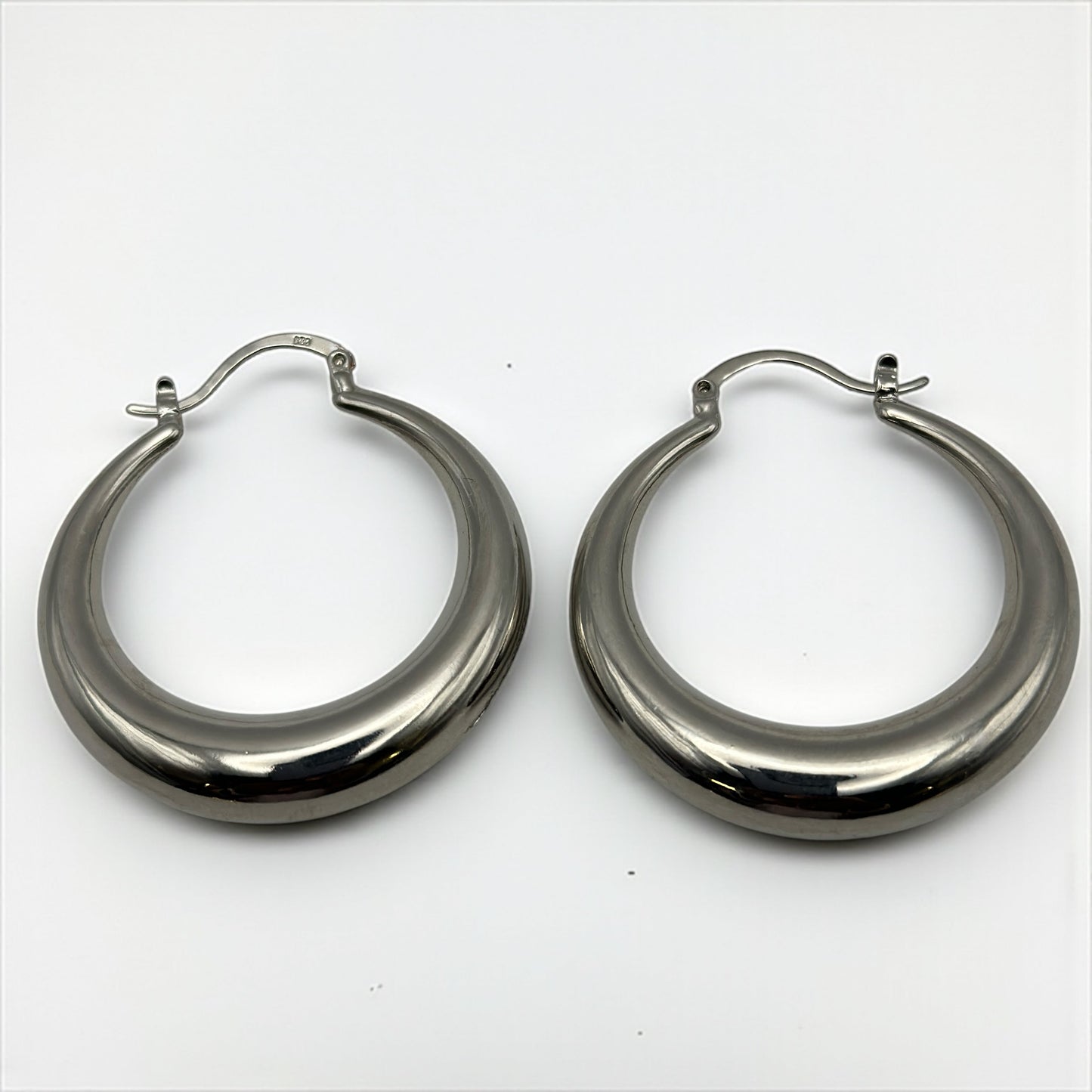4CM Chunky Statement Hoop Earrings – Bold Gold & Silver Fashion Hoops - Fatisha Boutique #
