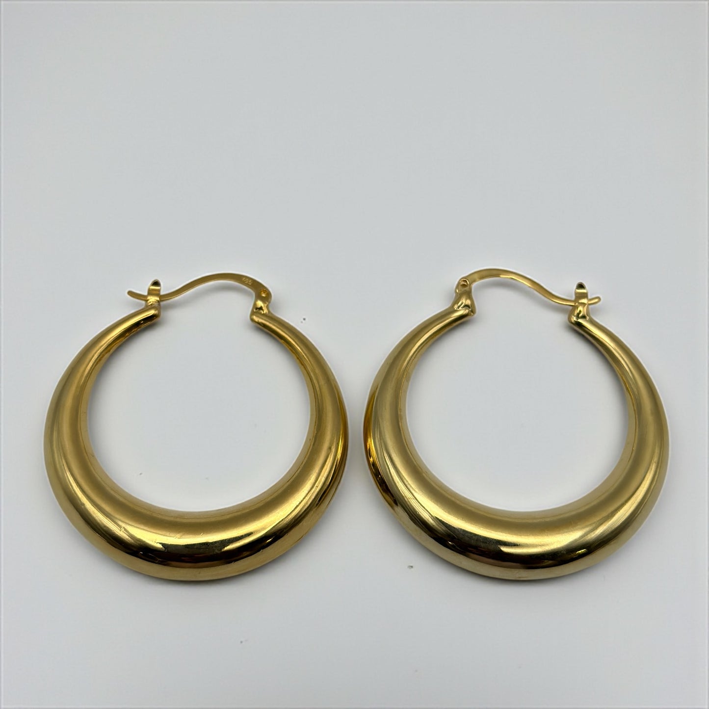 4CM Chunky Statement Hoop Earrings – Bold Gold & Silver Fashion Hoops - Fatisha Boutique #