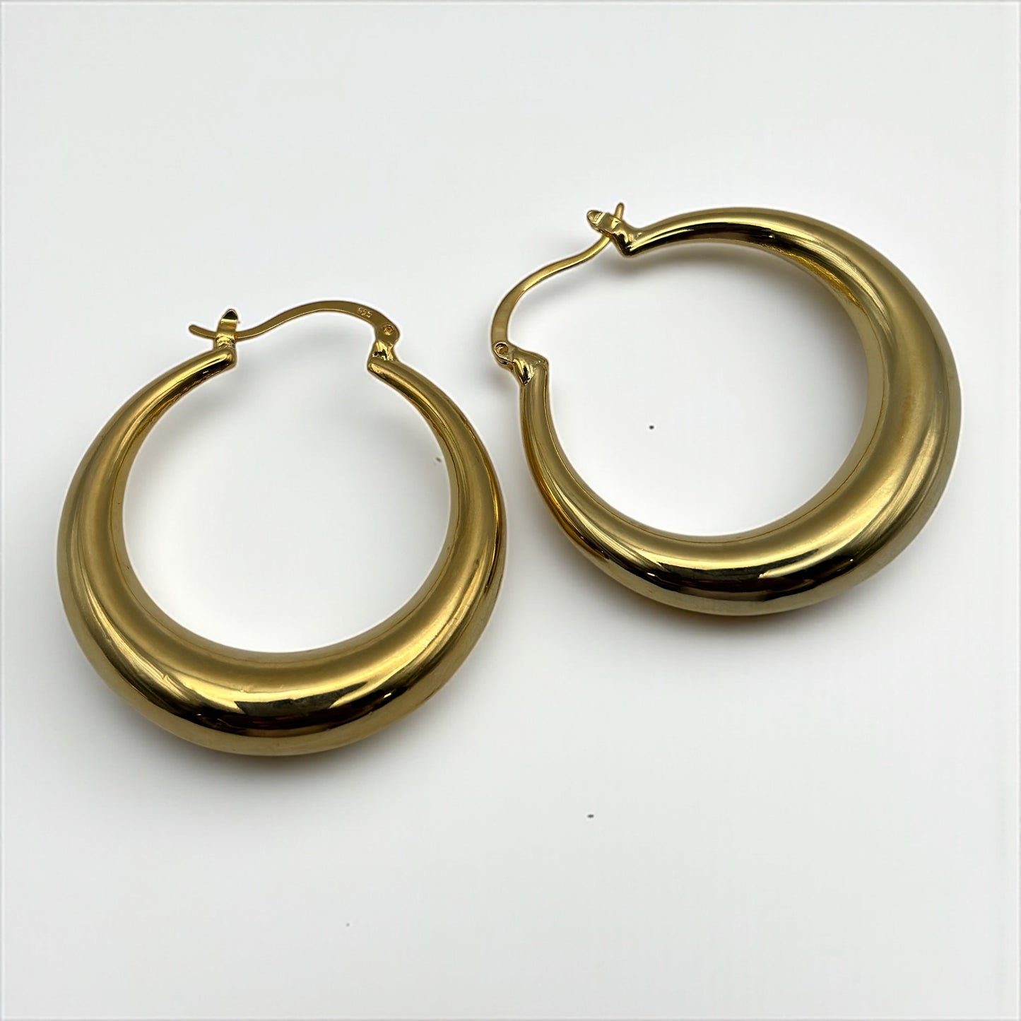 4CM Chunky Statement Hoop Earrings – Bold Gold & Silver Fashion Hoops - Fatisha Boutique #
