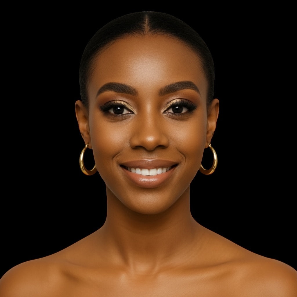 4CM Chunky Statement Hoop Earrings – Bold Gold & Silver Fashion Hoops - Fatisha Boutique #