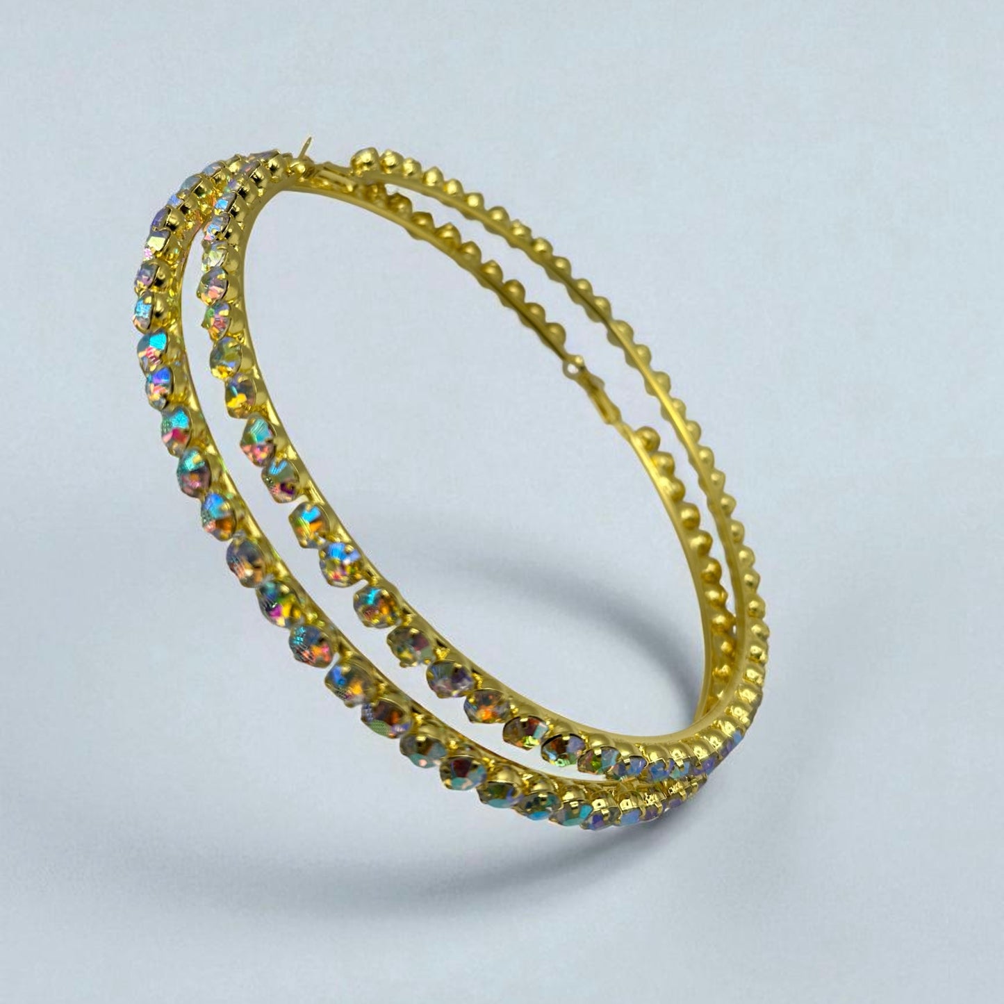 12CM Rhinestone Oversized Statement Hoop Earrings – Trendy Party Jewellery - Fatisha Boutique #