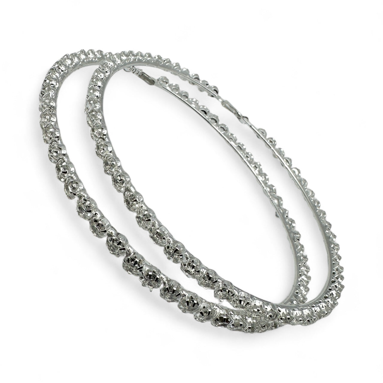 12CM Rhinestone Oversized Statement Hoop Earrings – Trendy Party Jewellery - Fatisha Boutique #