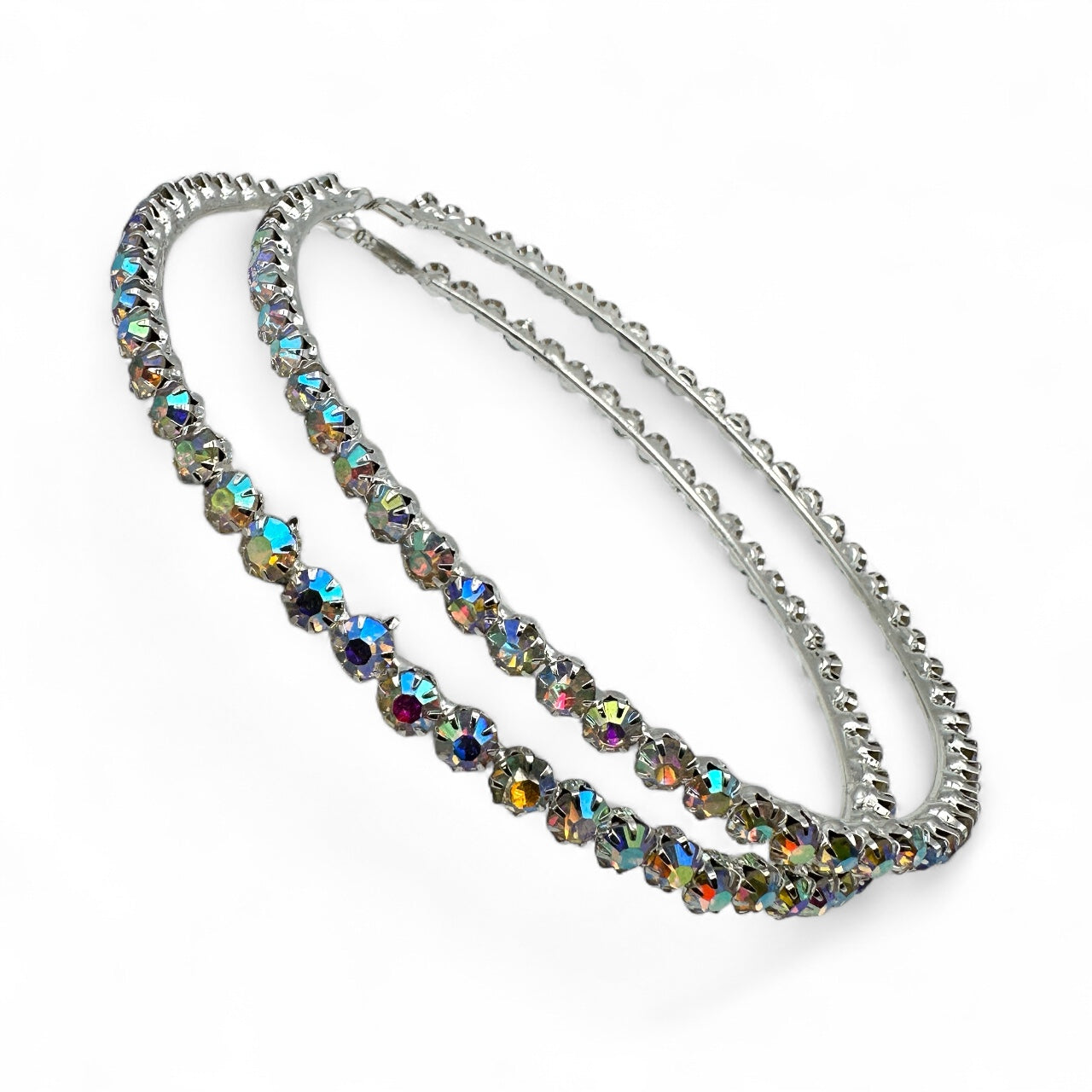 12CM Rhinestone Oversized Statement Hoop Earrings – Trendy Party Jewellery - Fatisha Boutique #