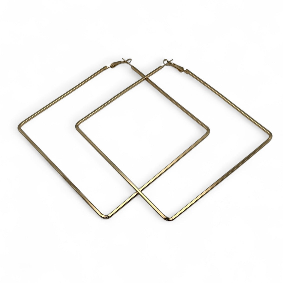 Big Oversized Square Hoop Earrings – Bold Geometric Statement Jewellery - Fatisha Boutique #