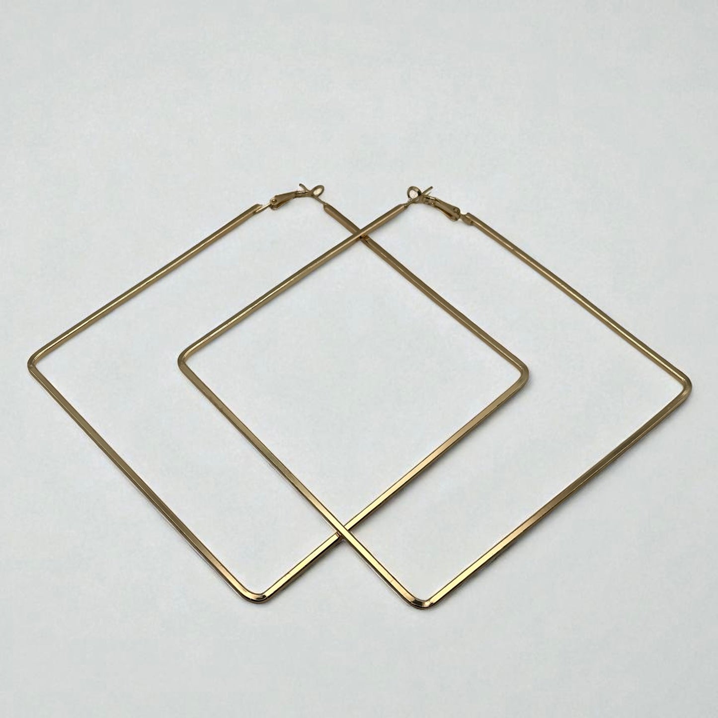 Big Oversized Square Hoop Earrings – Bold Geometric Statement Jewellery - Fatisha Boutique #