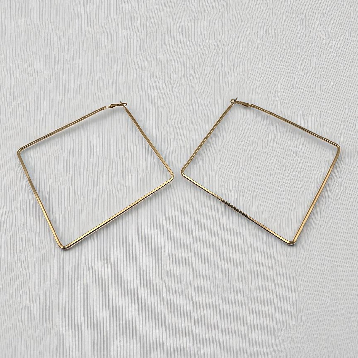 Big Oversized Square Hoop Earrings – Bold Geometric Statement Jewellery - Fatisha Boutique #