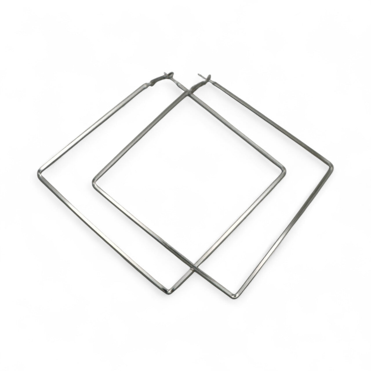 Big Oversized Square Hoop Earrings – Bold Geometric Statement Jewellery - Fatisha Boutique #