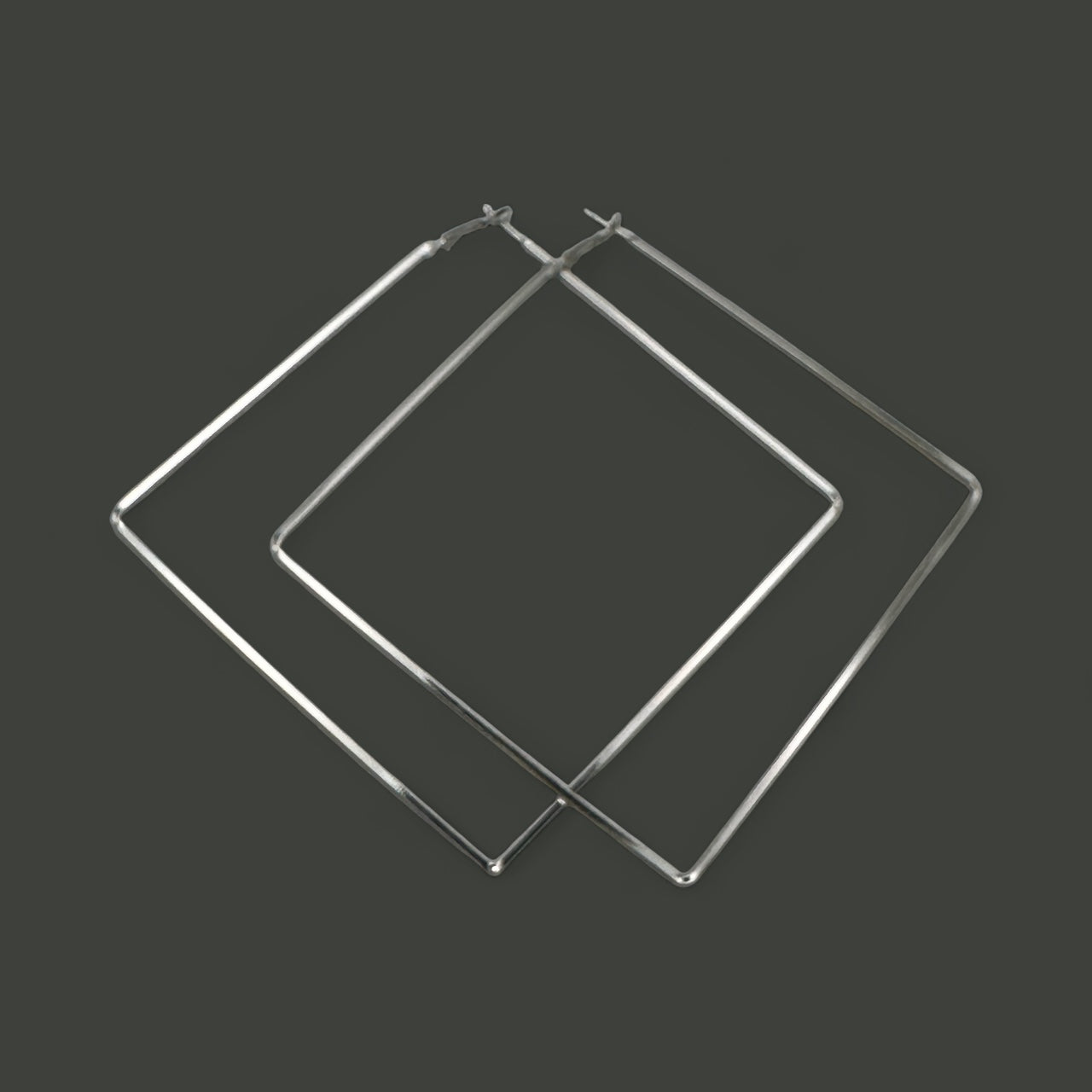Big Oversized Square Hoop Earrings – Bold Geometric Statement Jewellery - Fatisha Boutique #