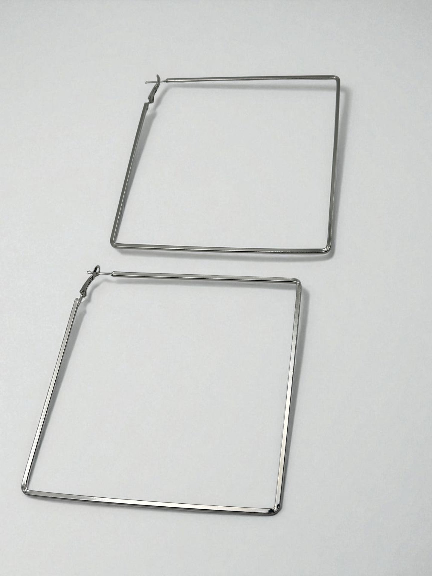 Big Oversized Square Hoop Earrings – Bold Geometric Statement Jewellery - Fatisha Boutique #