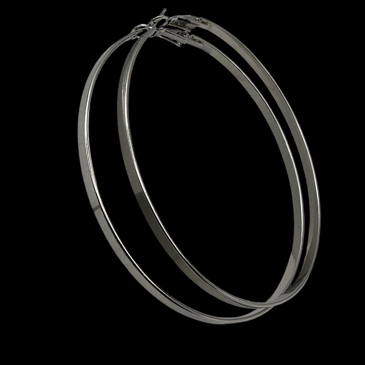 7cm Modern Minimalist Hoop Earrings – Lightweight Gold & Silver Statement Hoops - Fatisha Boutique #