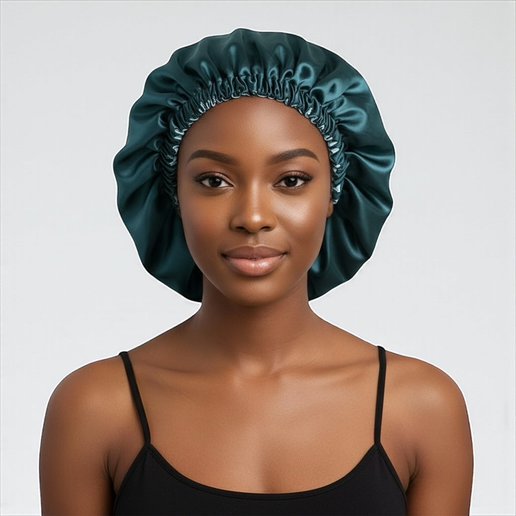 Double-Layered Reversible Satin Silk Bonnet Cap – Hair Protection Night Sleep Cap - Fatisha Boutique #