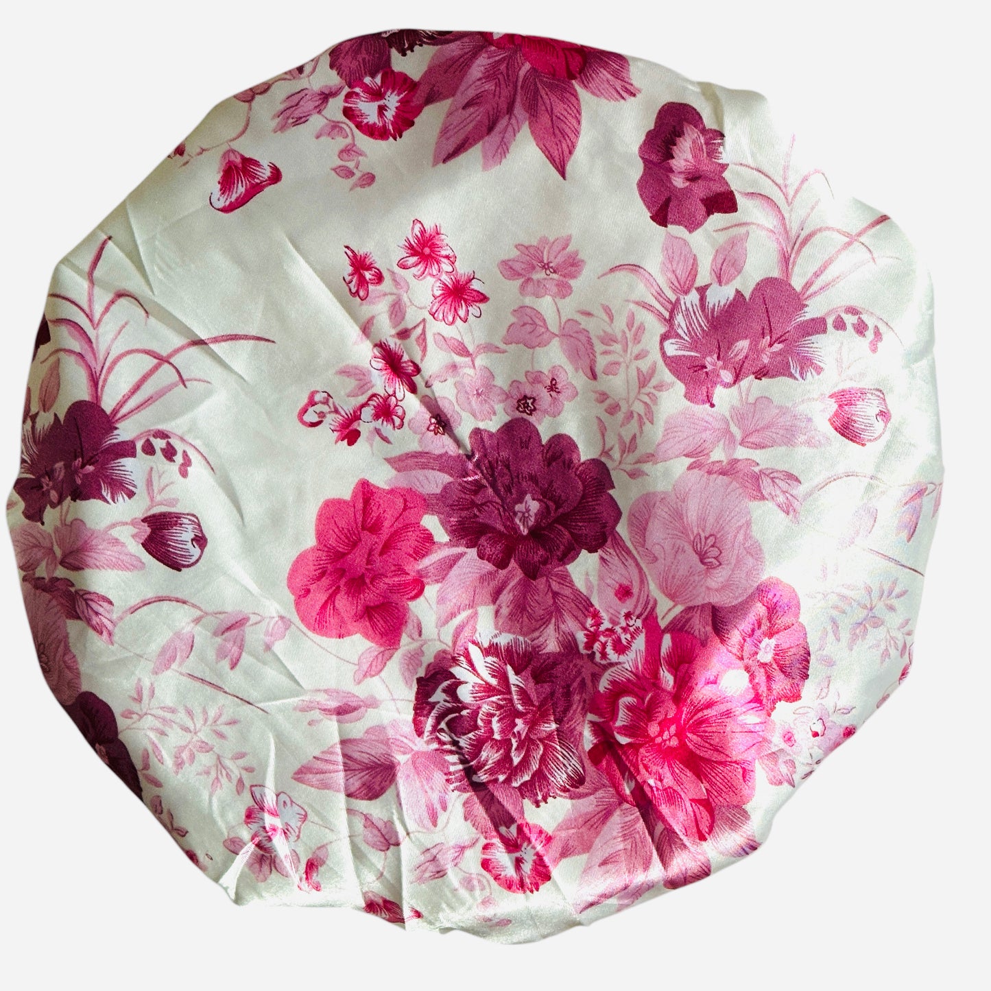 Adjustable Double-Layered Satin Silk Shower & Deep Conditioning Bonnet Cap – Waterproof, Reversible Hair Protector - Fatisha Boutique #
