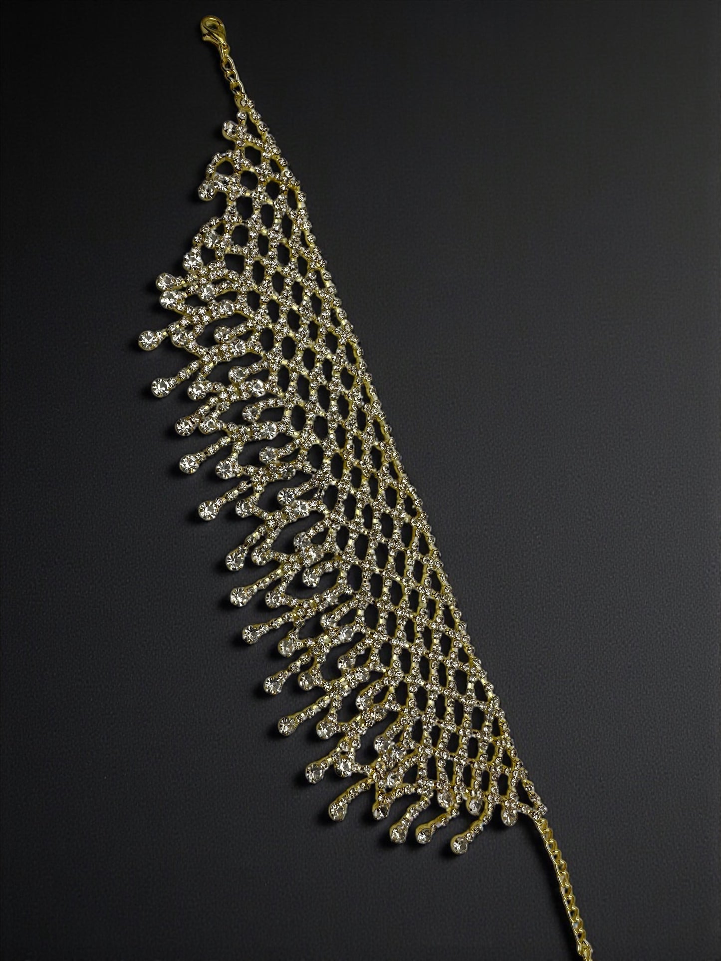 Elegant Rhinestone Choker Necklace – Handmade Statement Jewellery - Fatisha Boutique #