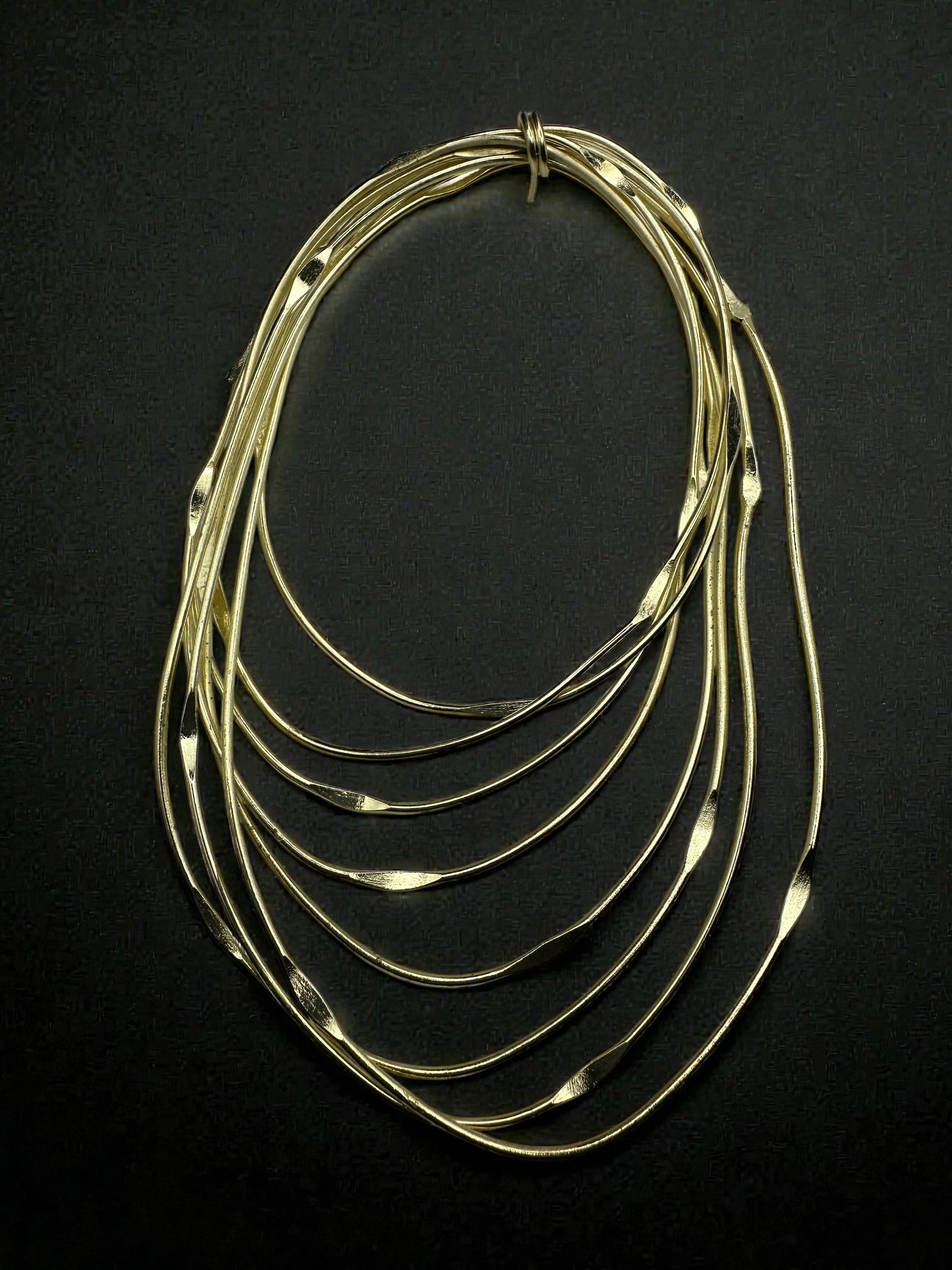 African Oversized Handcrafted Layered Gold Brass Hoop Statement Earrings - Fatisha Boutique #