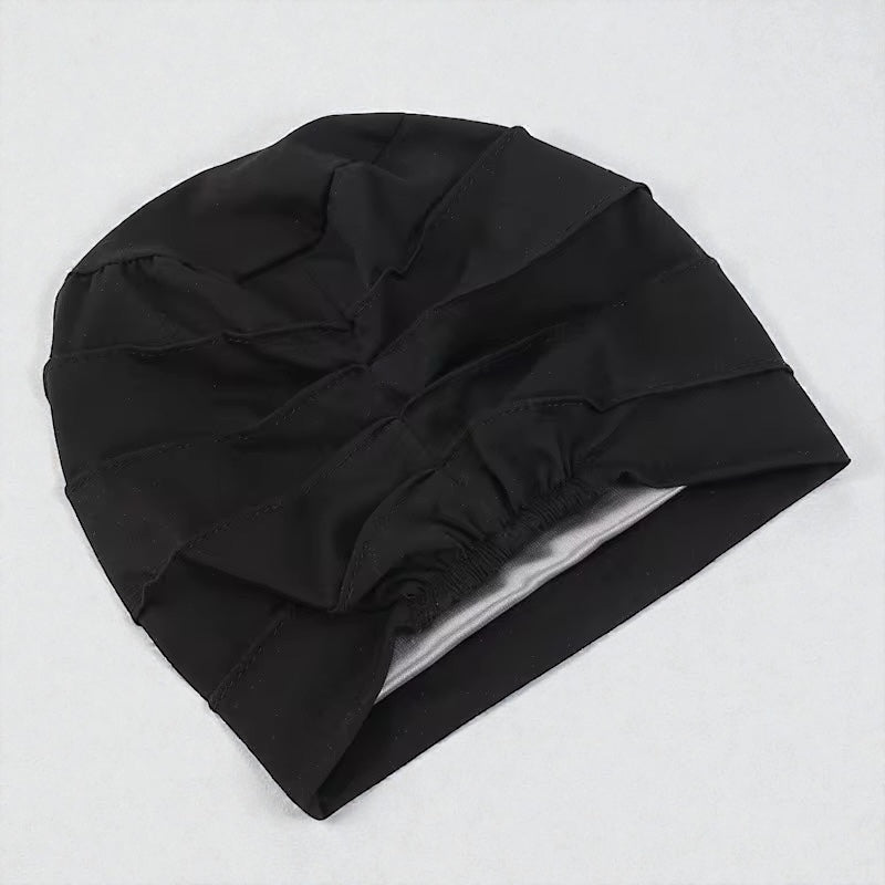 Satin Lined Pre-Tied Turban Beanie for Women – Soft Sleep & Chemo Cap - Fatisha Boutique #